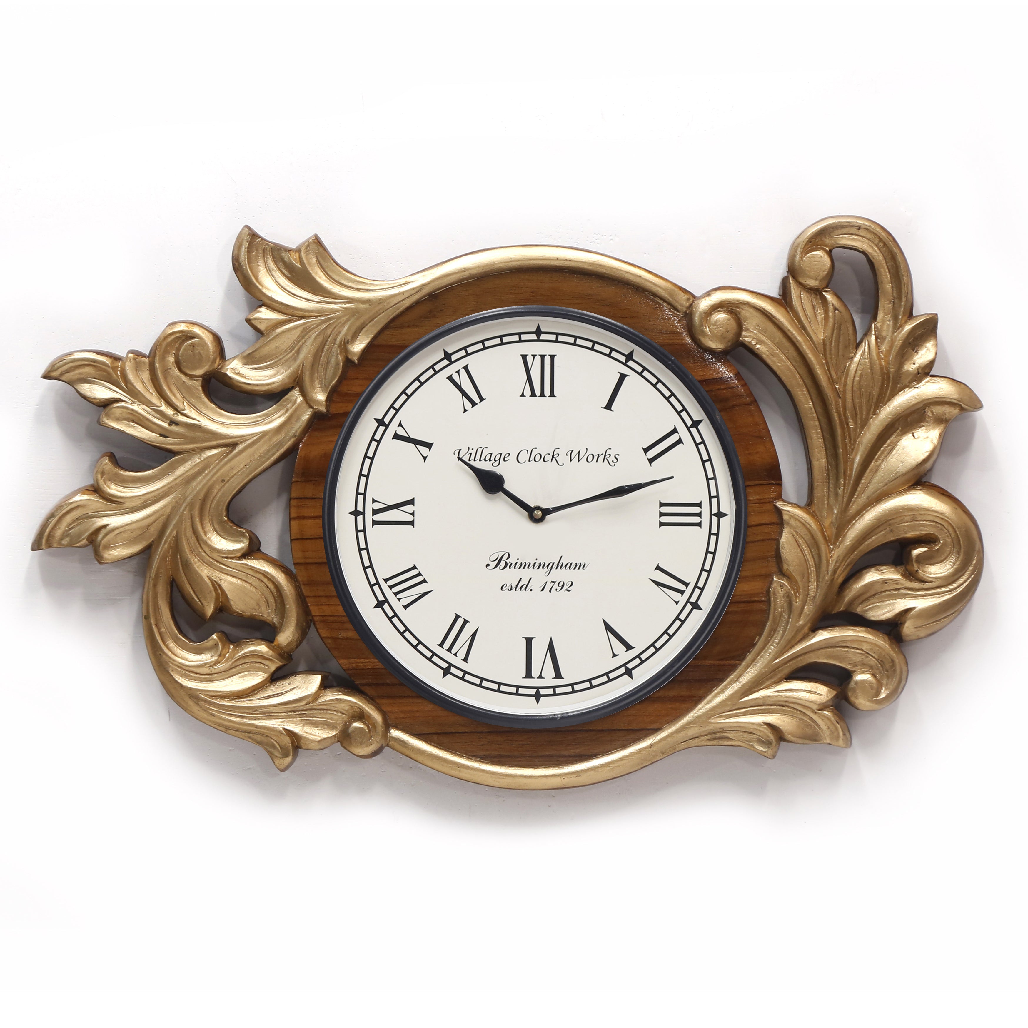 Wooden Detail Clock – Leaf (Ground) Clock