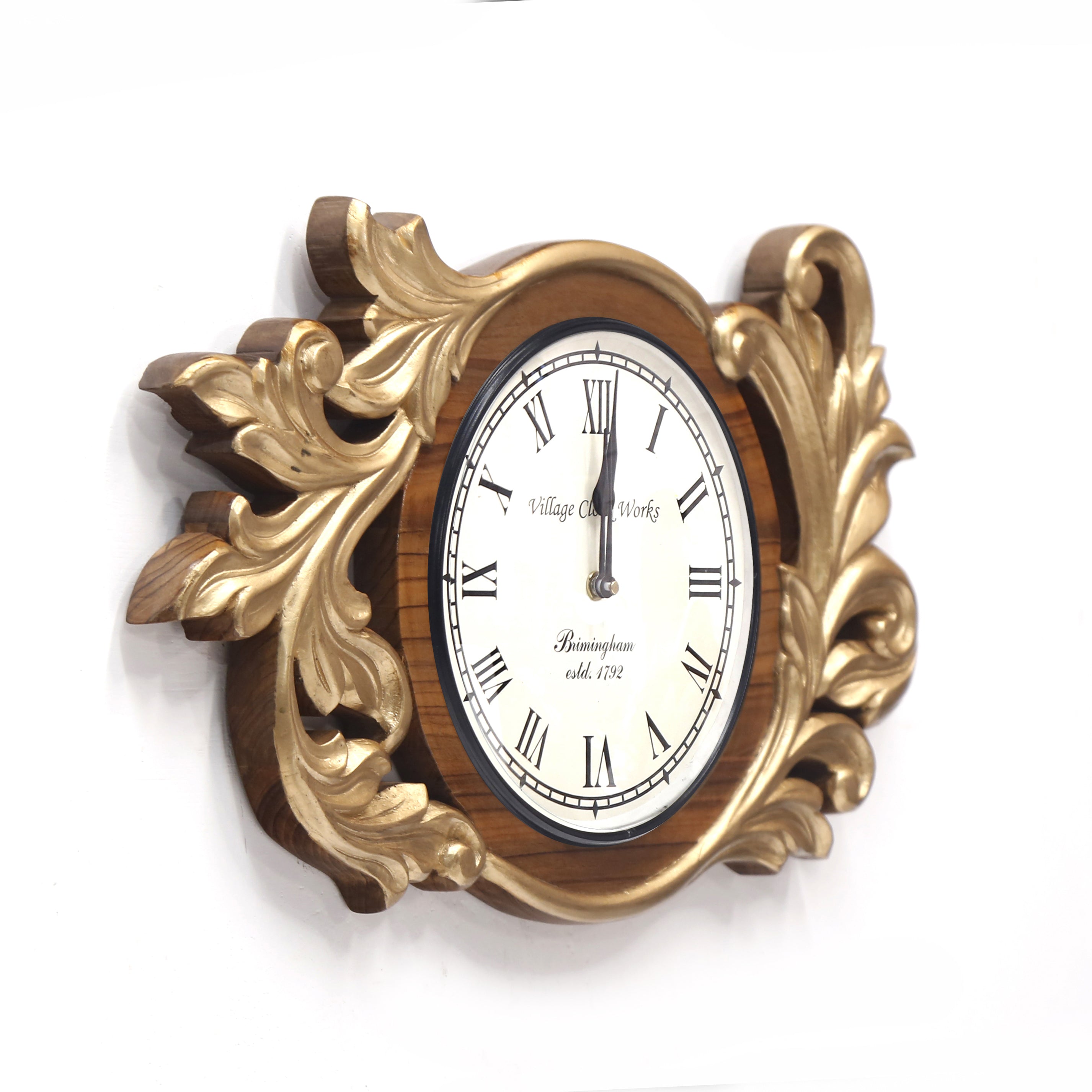Wooden Detail Clock – Leaf (Ground) Clock