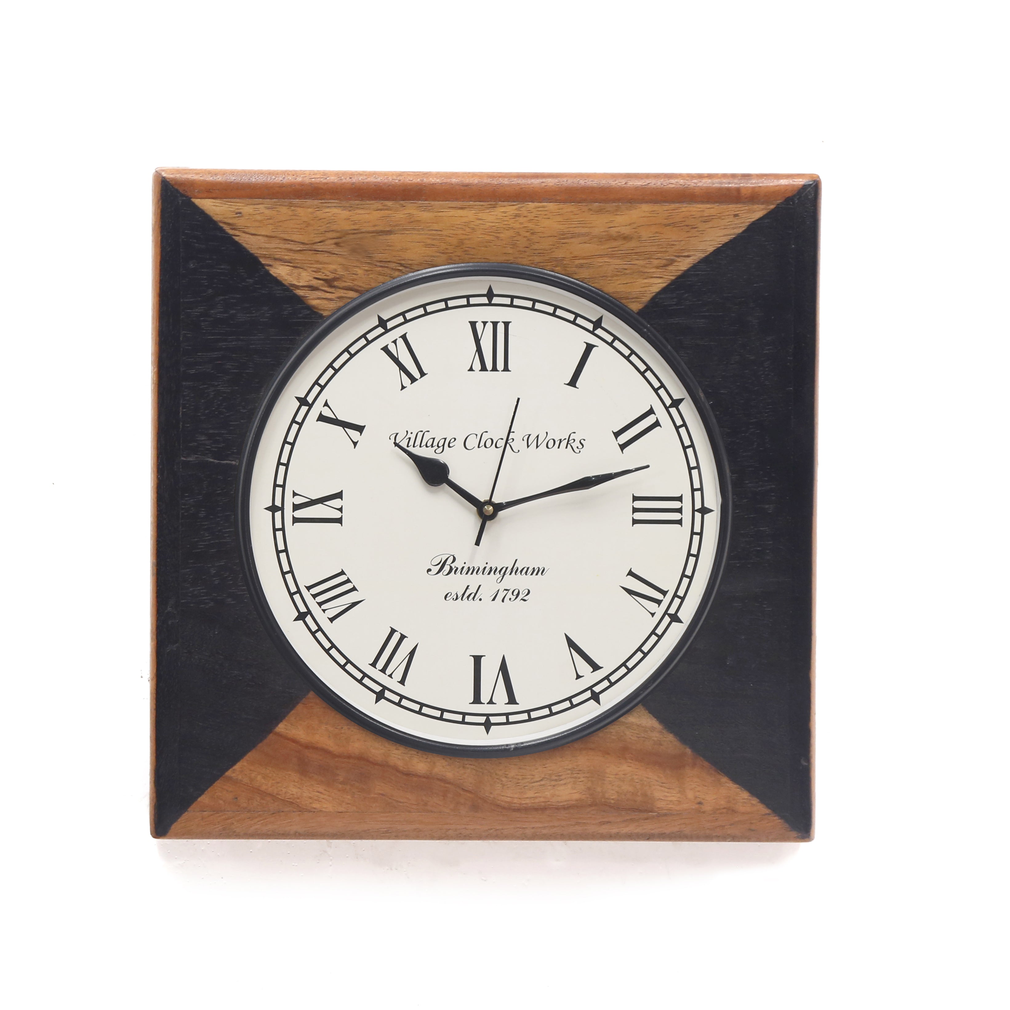 Black Brown Inlay Clock Clock