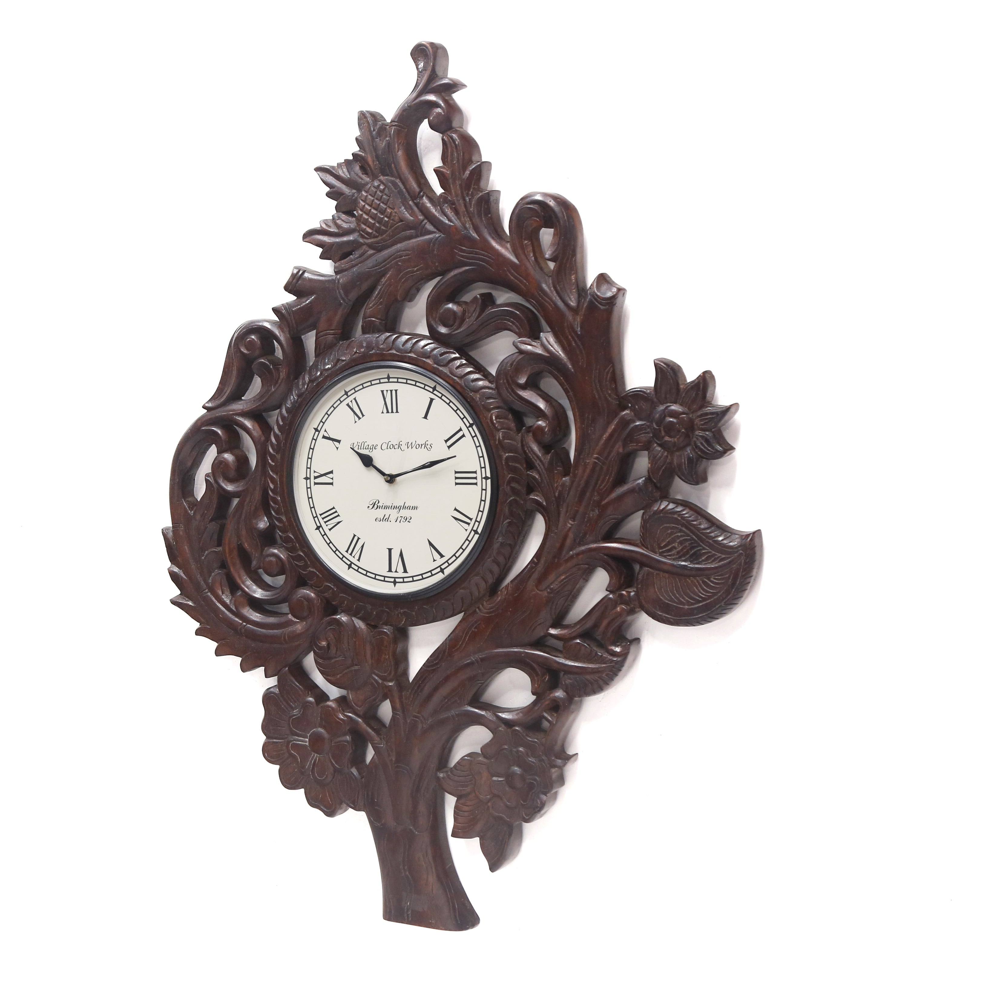 Grape Vine Wooden Clock Clock