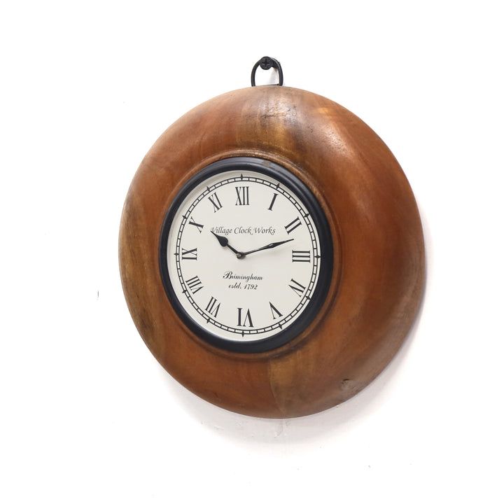 Small Round Wooden Handmade Wall Clock Clock