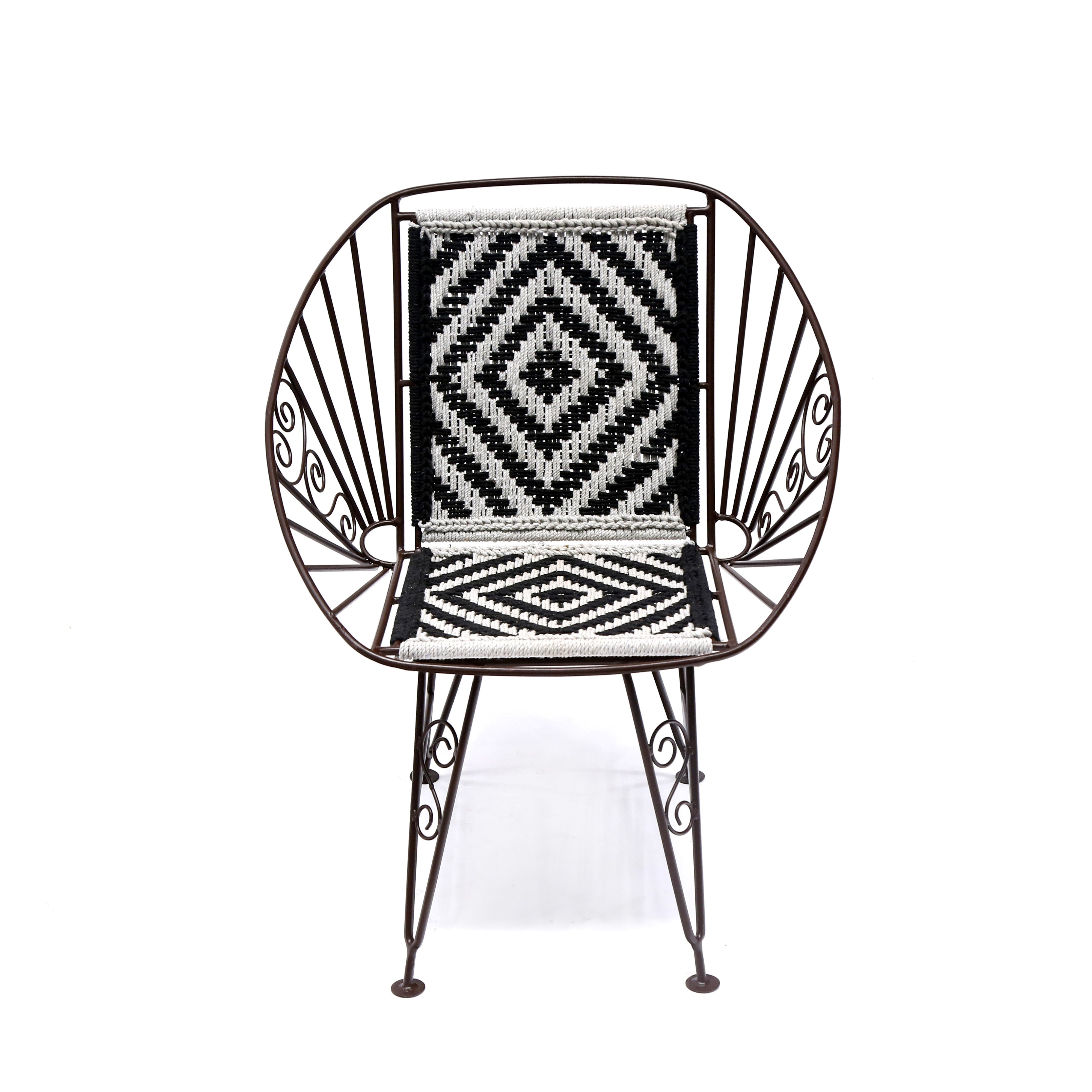 Traditional Art work Metallic Armchair Arm Chair