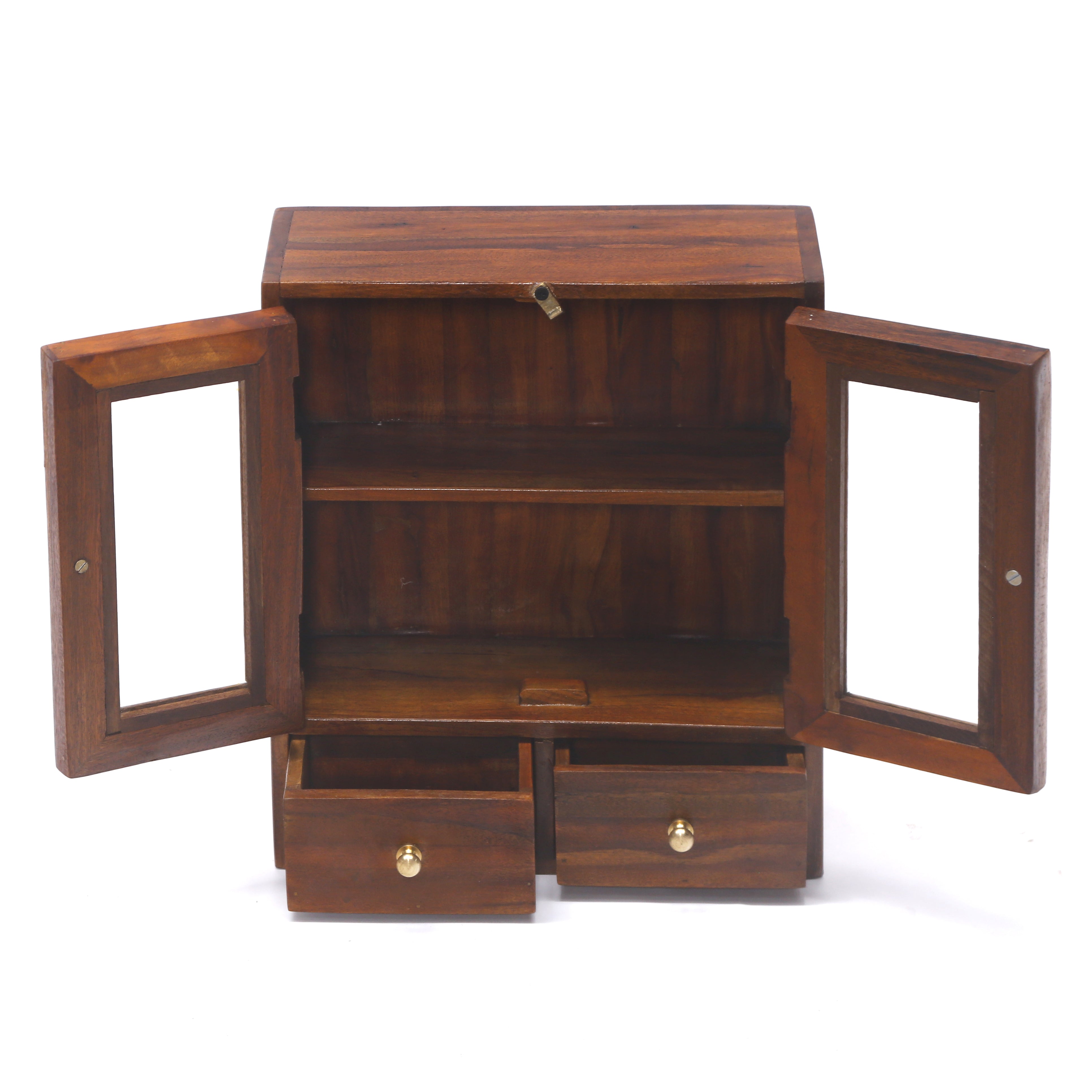 Double compartment with 2 Drawer Compact Cabinet Wall Cabinet