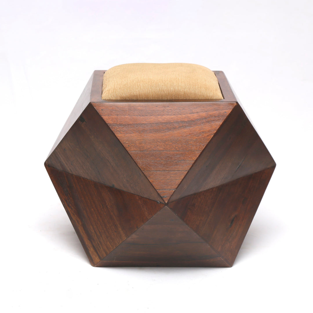 Abstract Cube Wooden Stool Stool