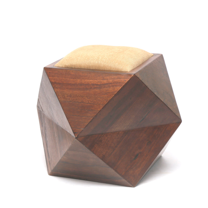 Abstract Cube Wooden Stool Stool