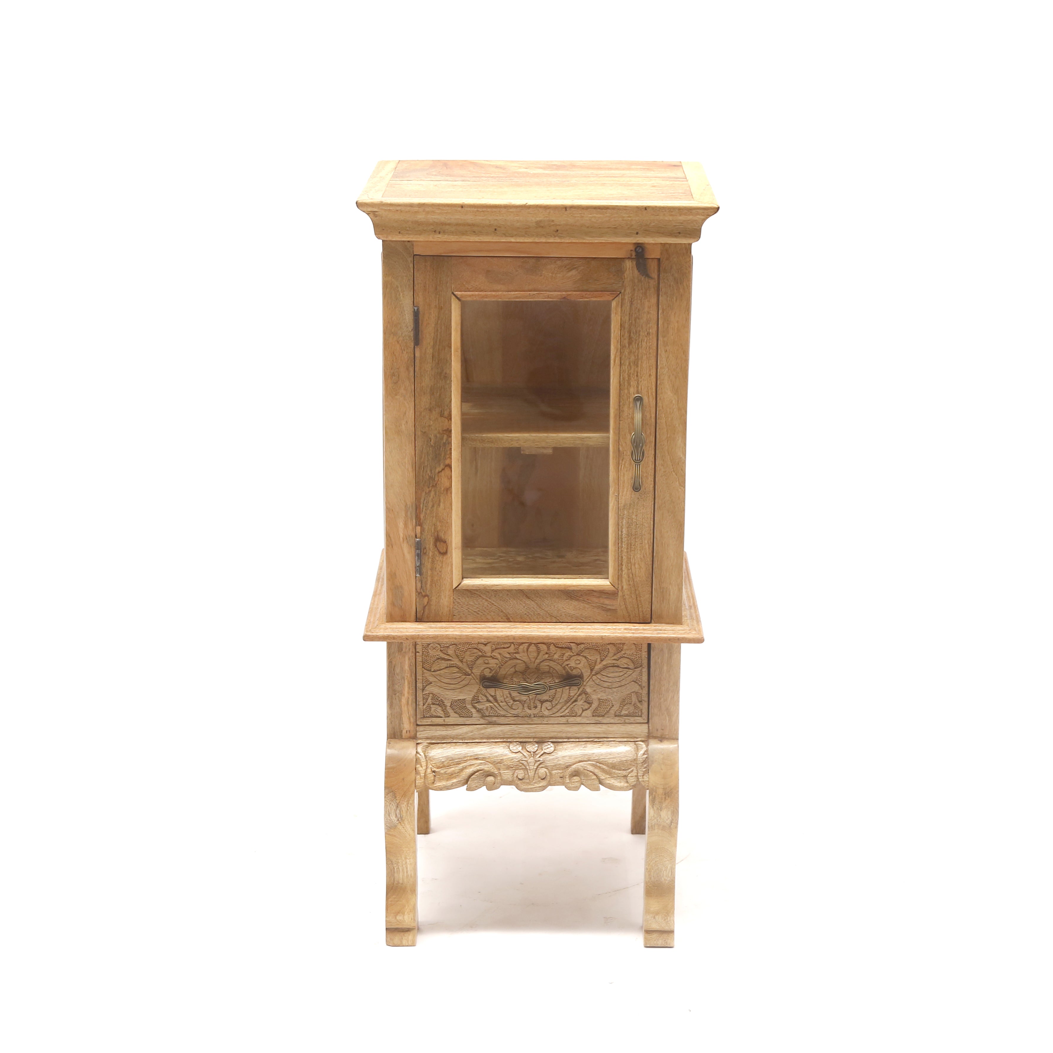Wooden Carved Leg Cabinet Cupboard