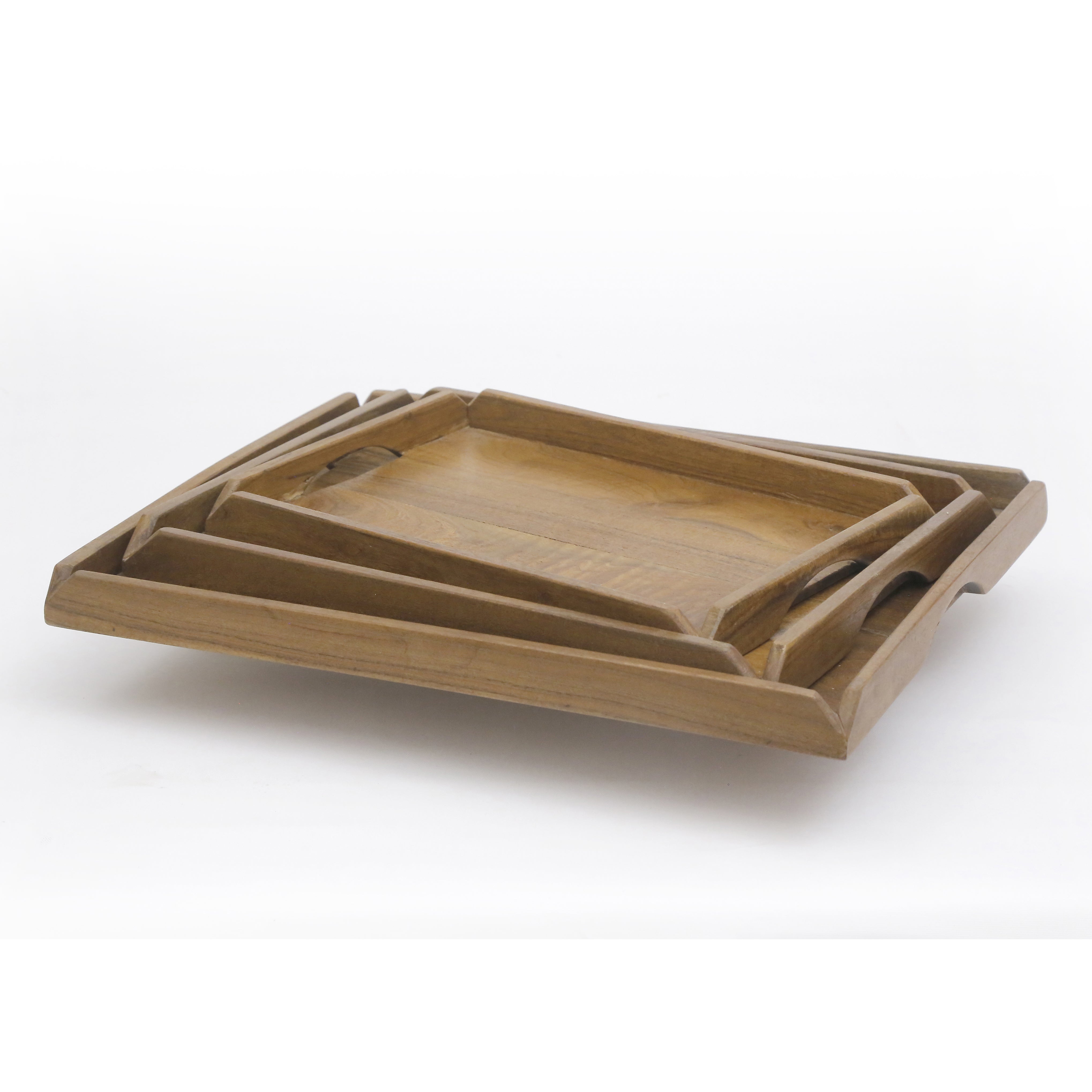 Solid Wood Tray Set - - Set of 3 Tray