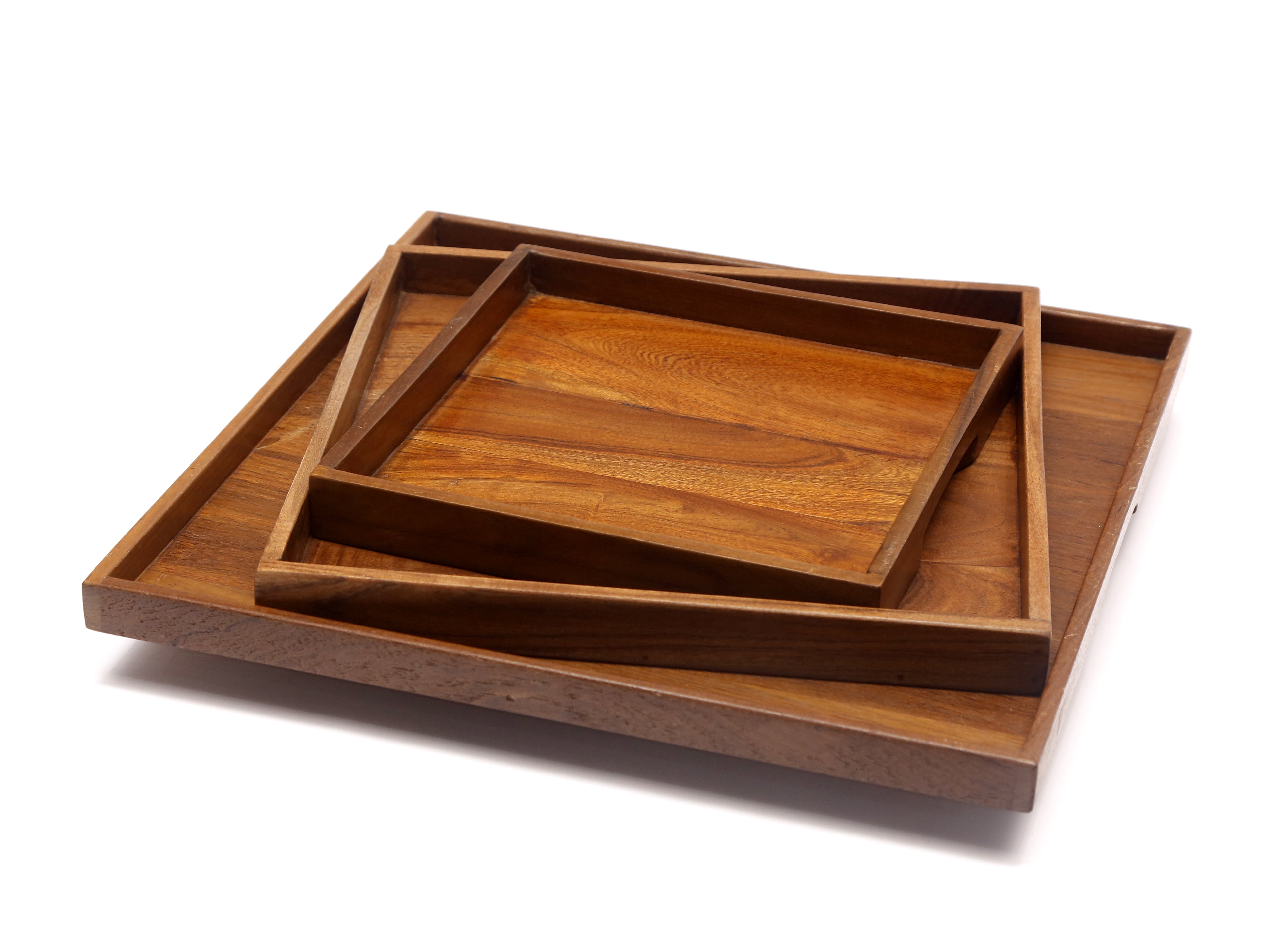 Solid Snack Small Tray Set - Set of 3 Tray