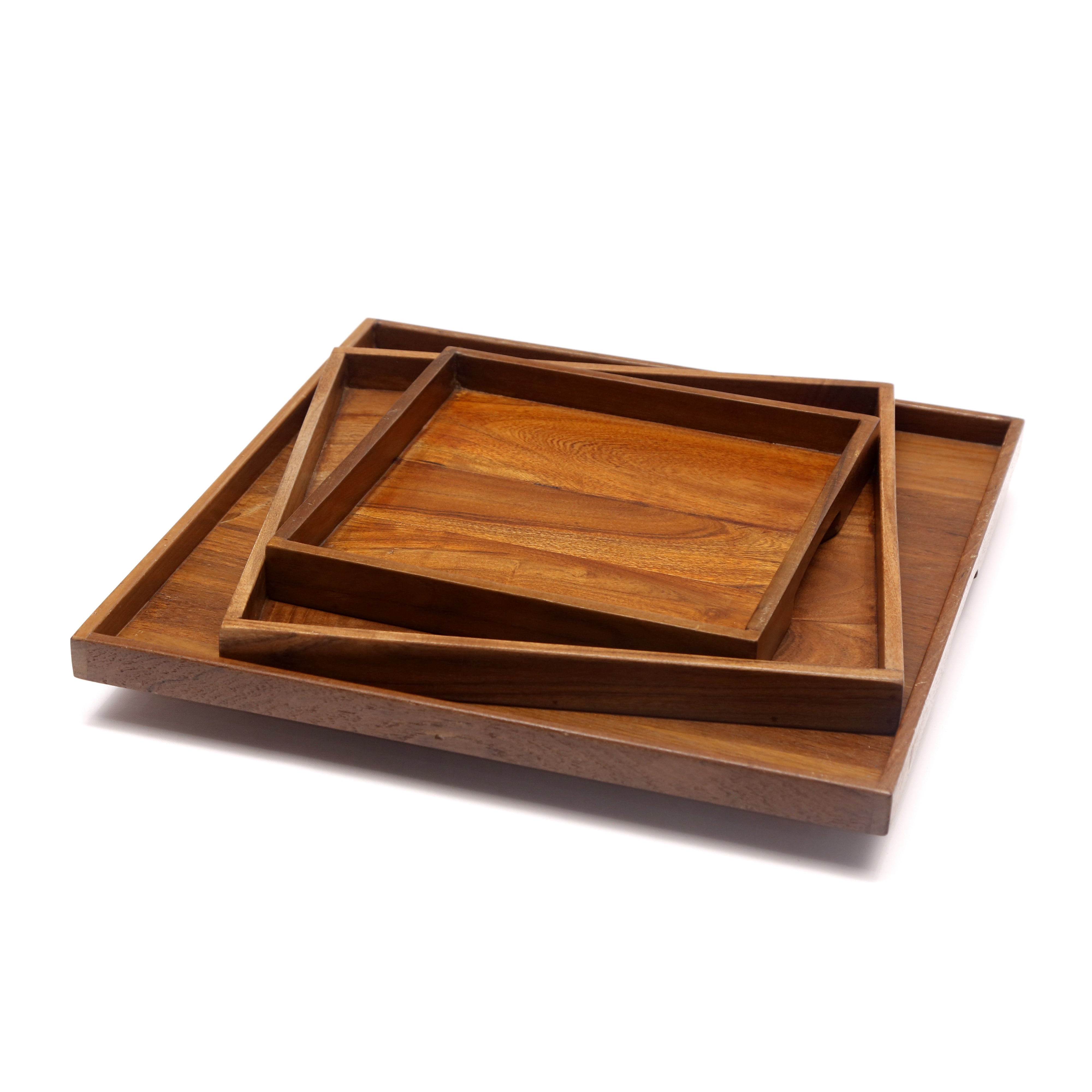 Solid Snack Small Tray Set - Set of 3 Tray