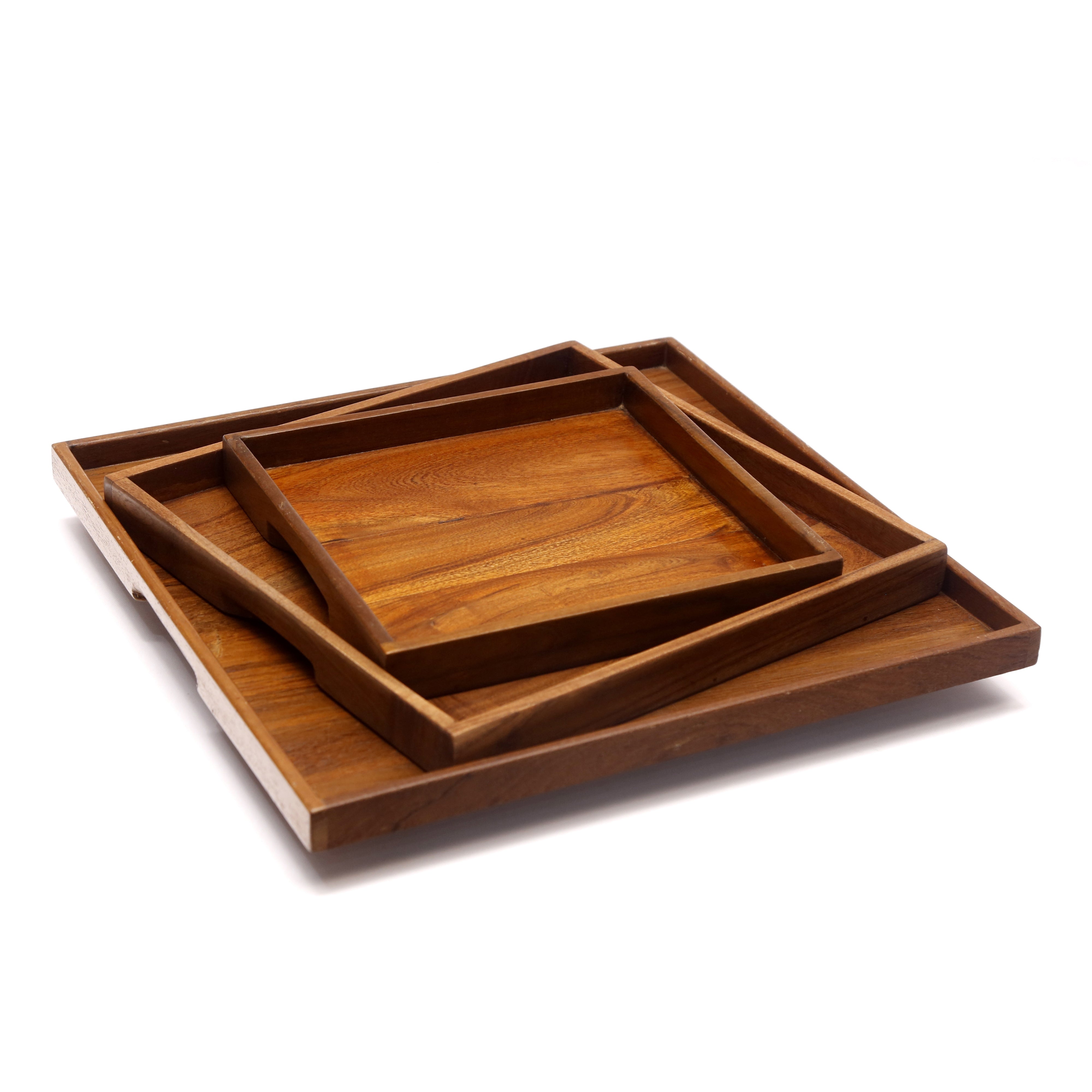 Solid Snack Small Tray Set - Set of 3 Tray