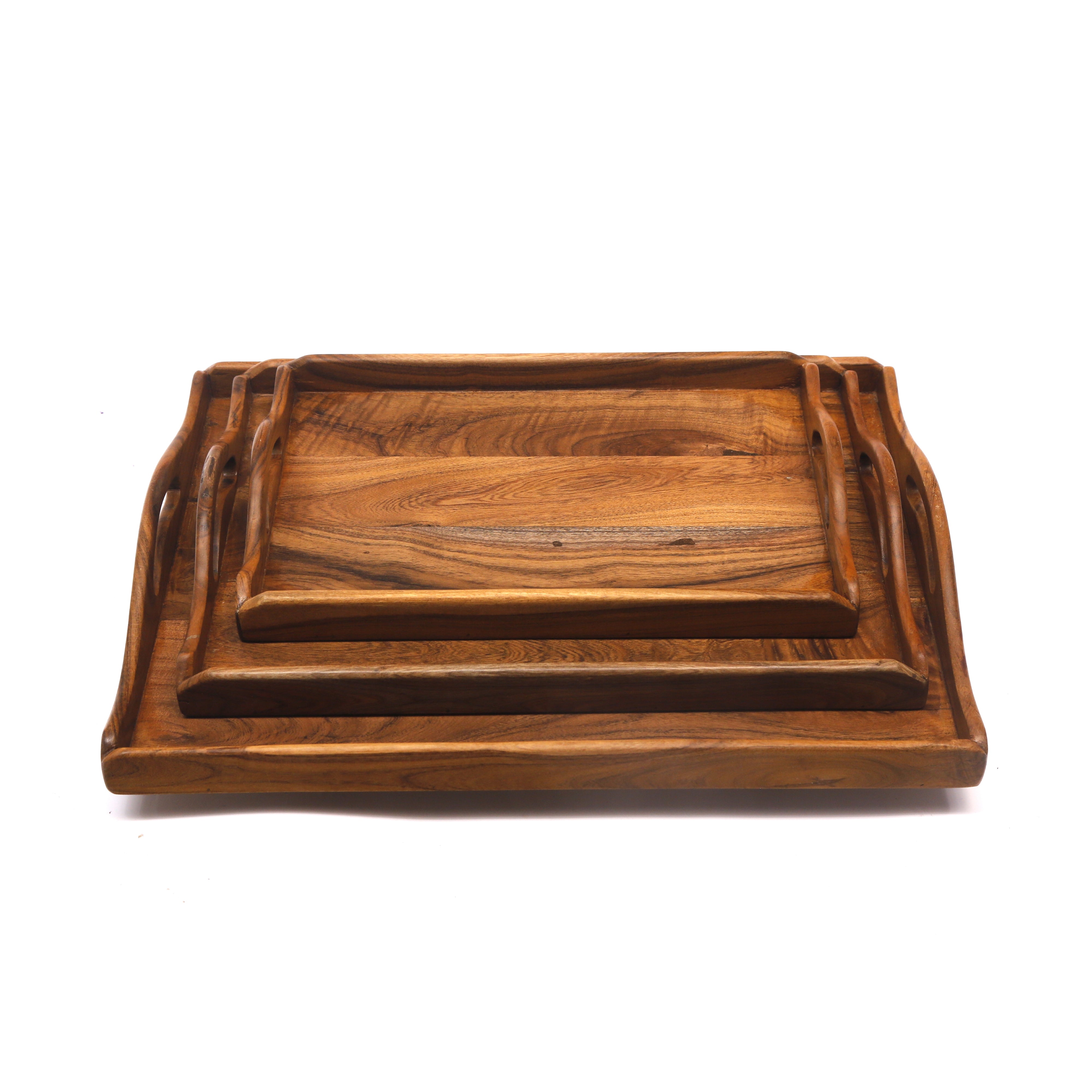 Wooden Crafted Tray Set Tray