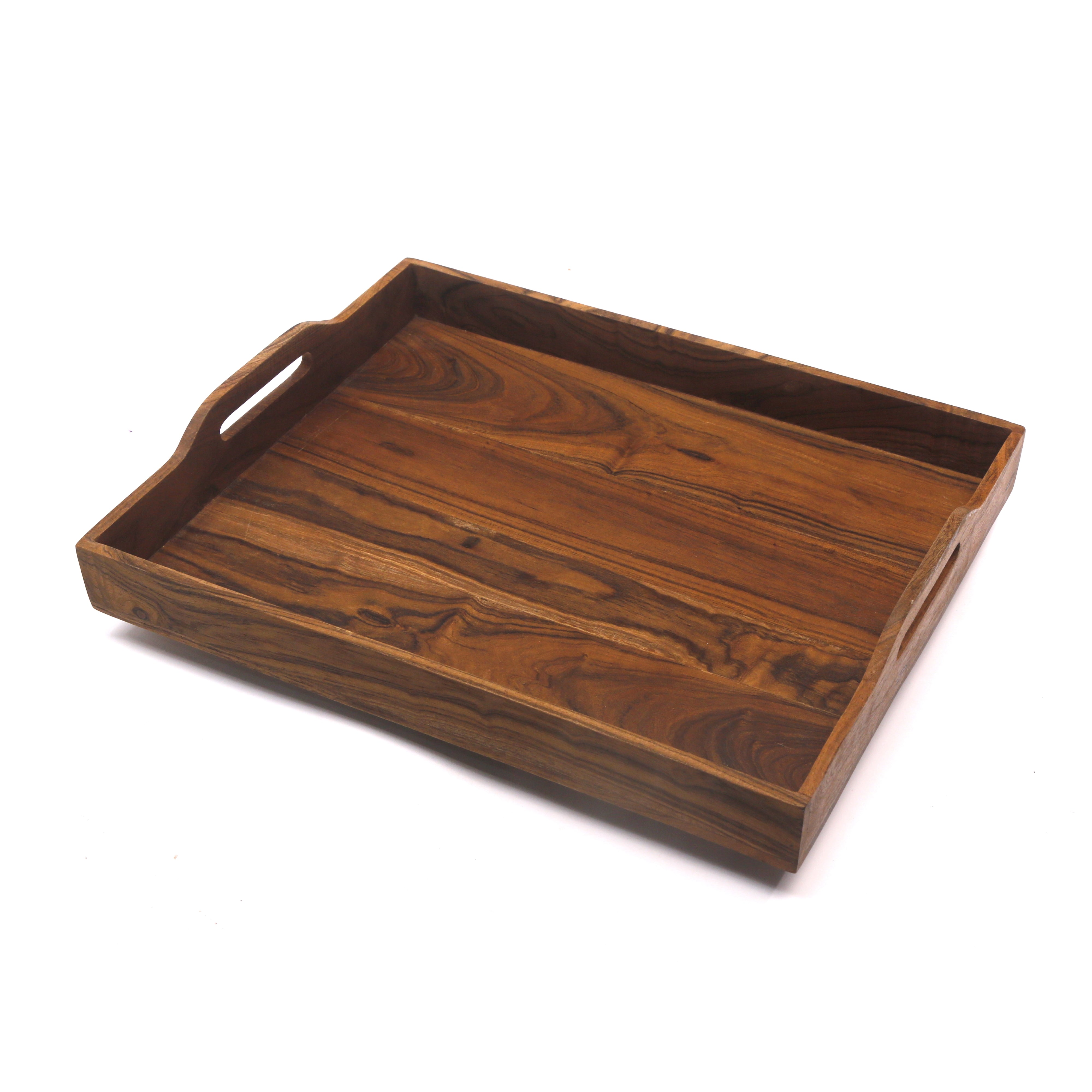 Solid Outer Handle Tray - - Set of 3 Tray