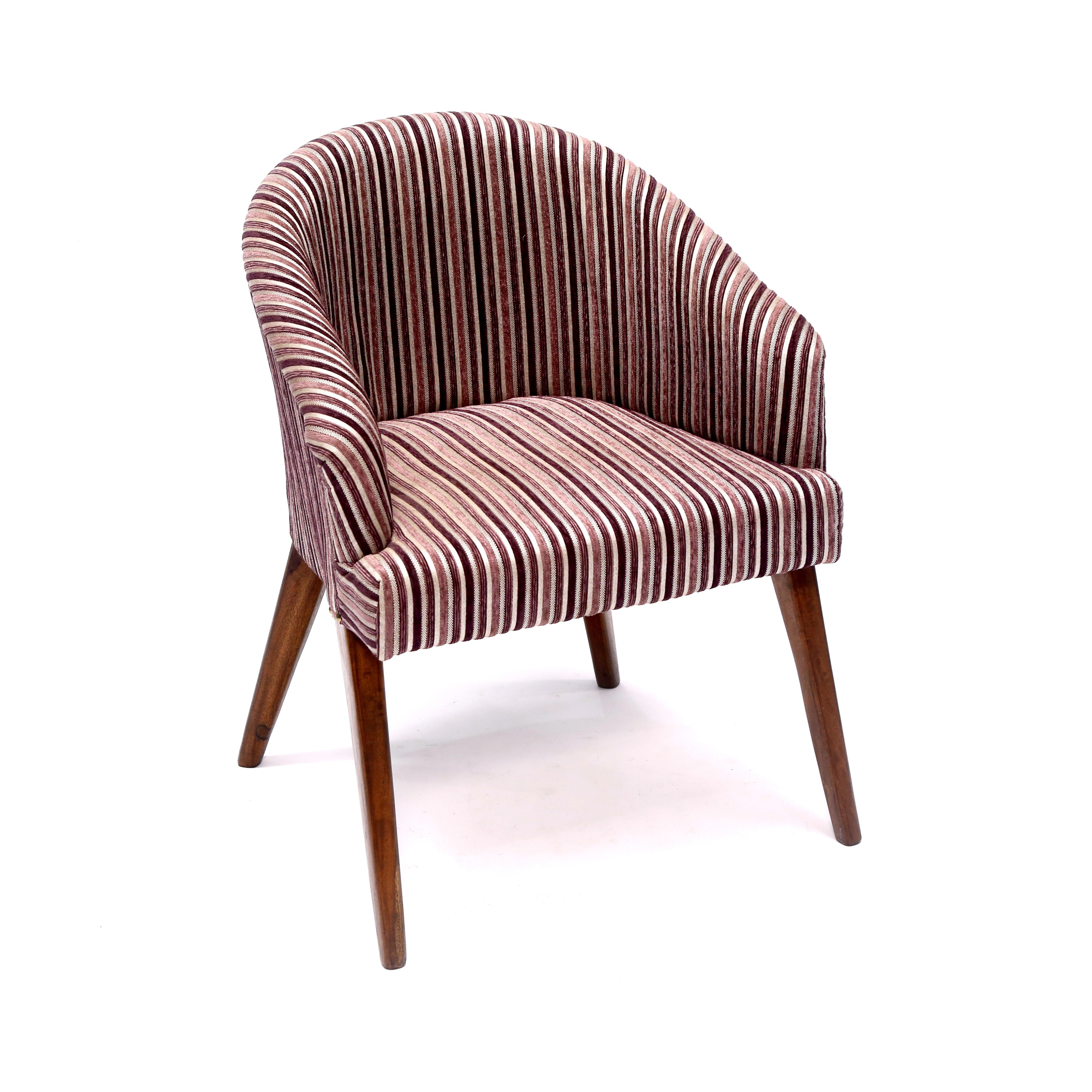 Retro Style Striped Arm Chair Arm Chair