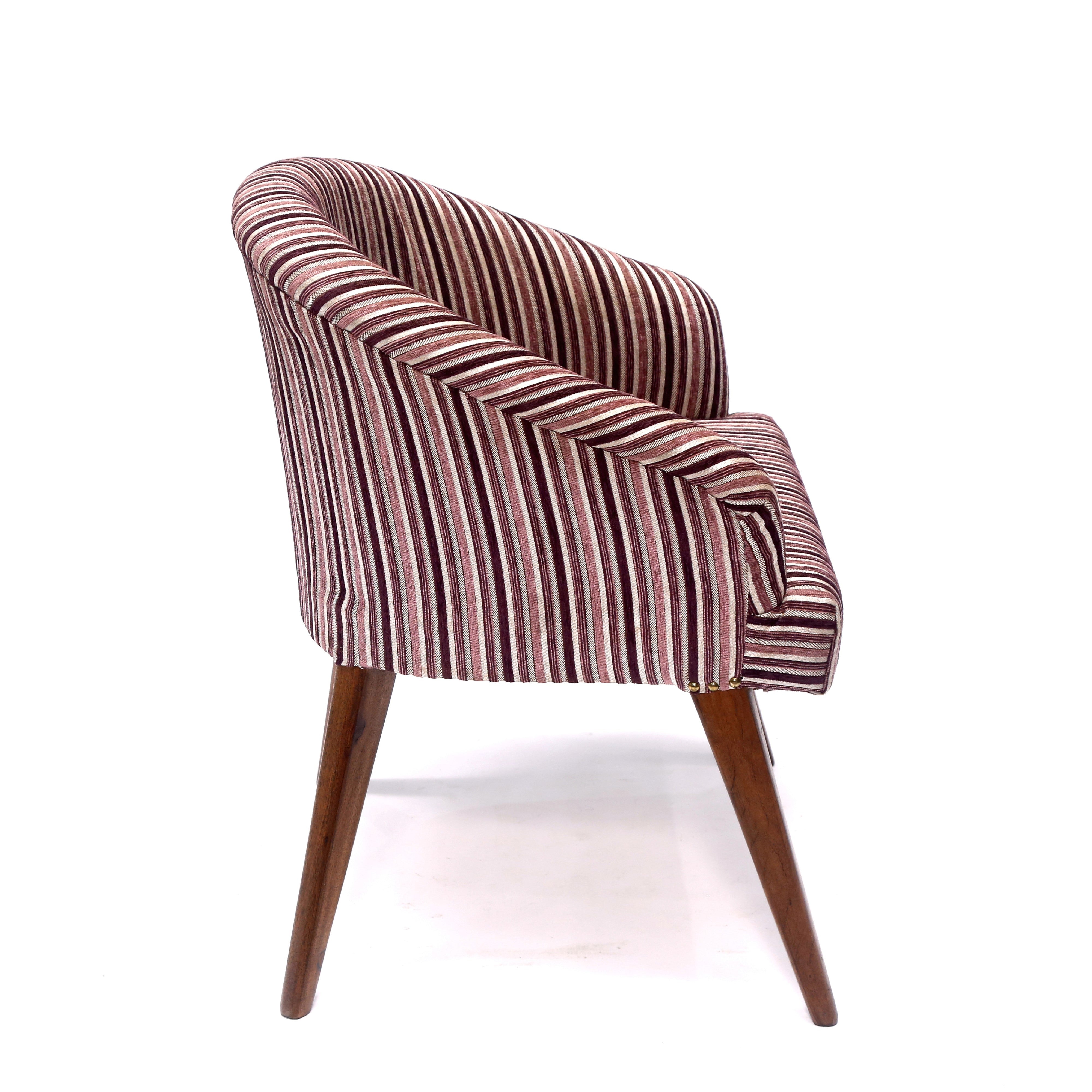 Retro Style Striped Arm Chair Arm Chair