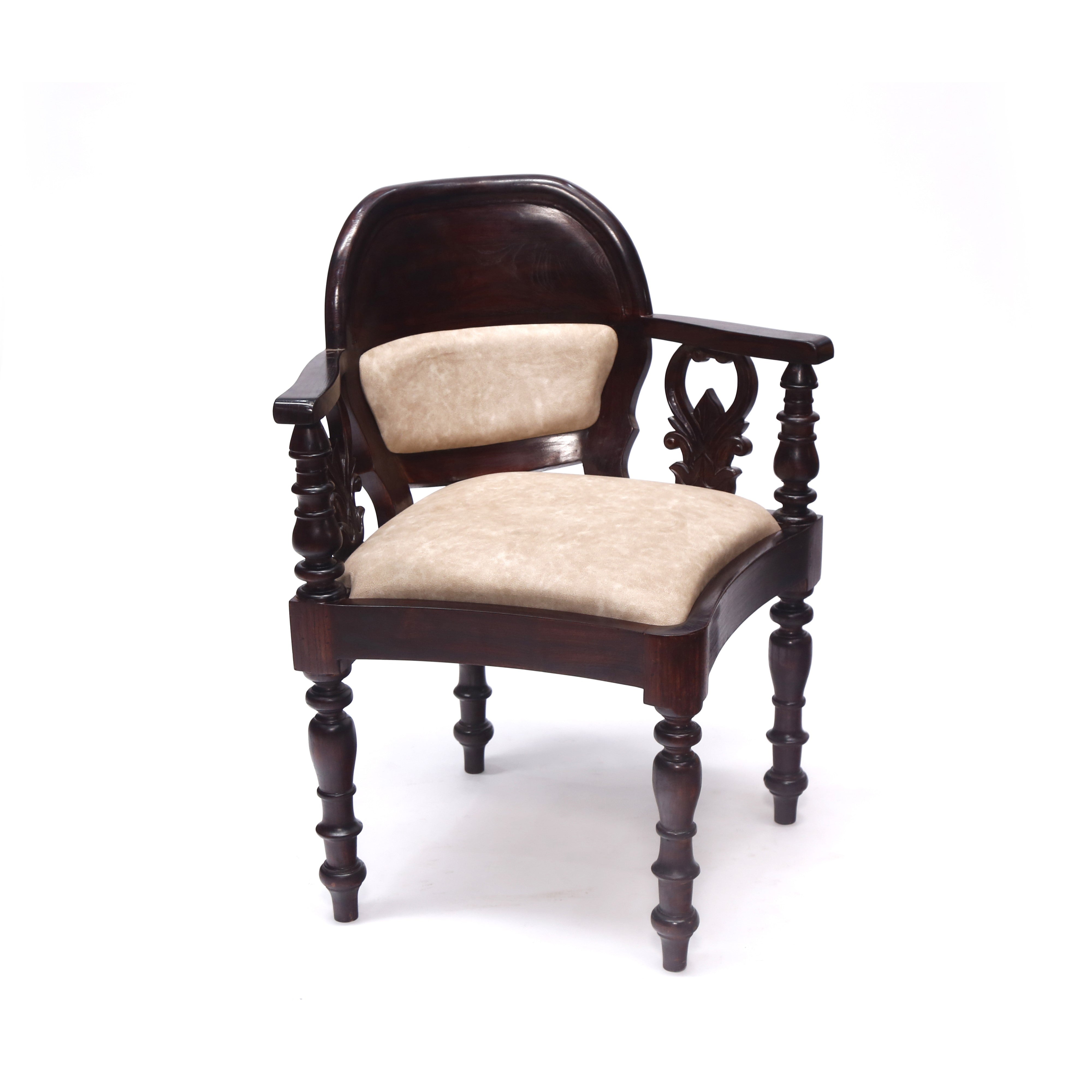Simple Teak Carved Chair Corner Chair