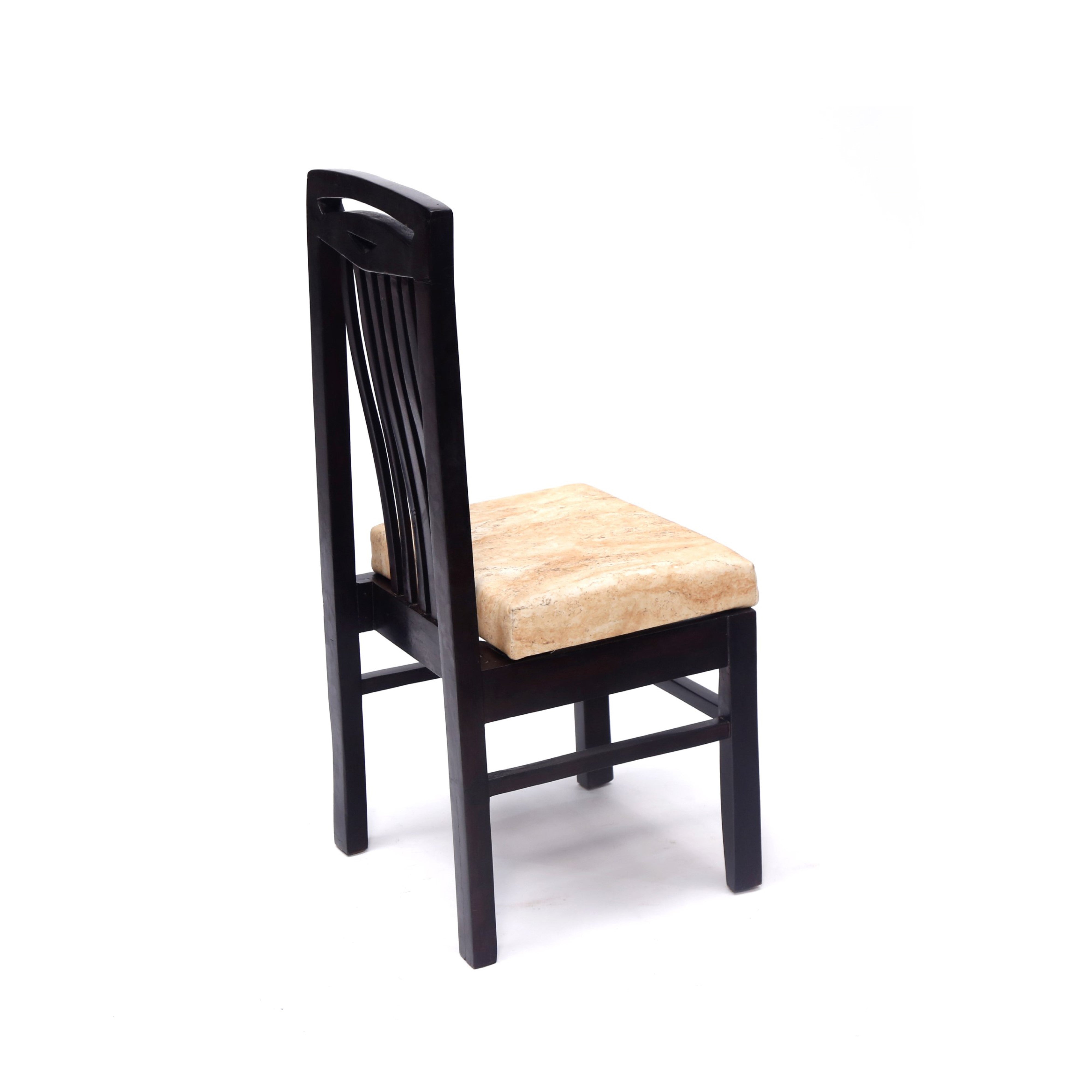 (Set of 2) Curved Striped Black Touch Chair Dining Chair