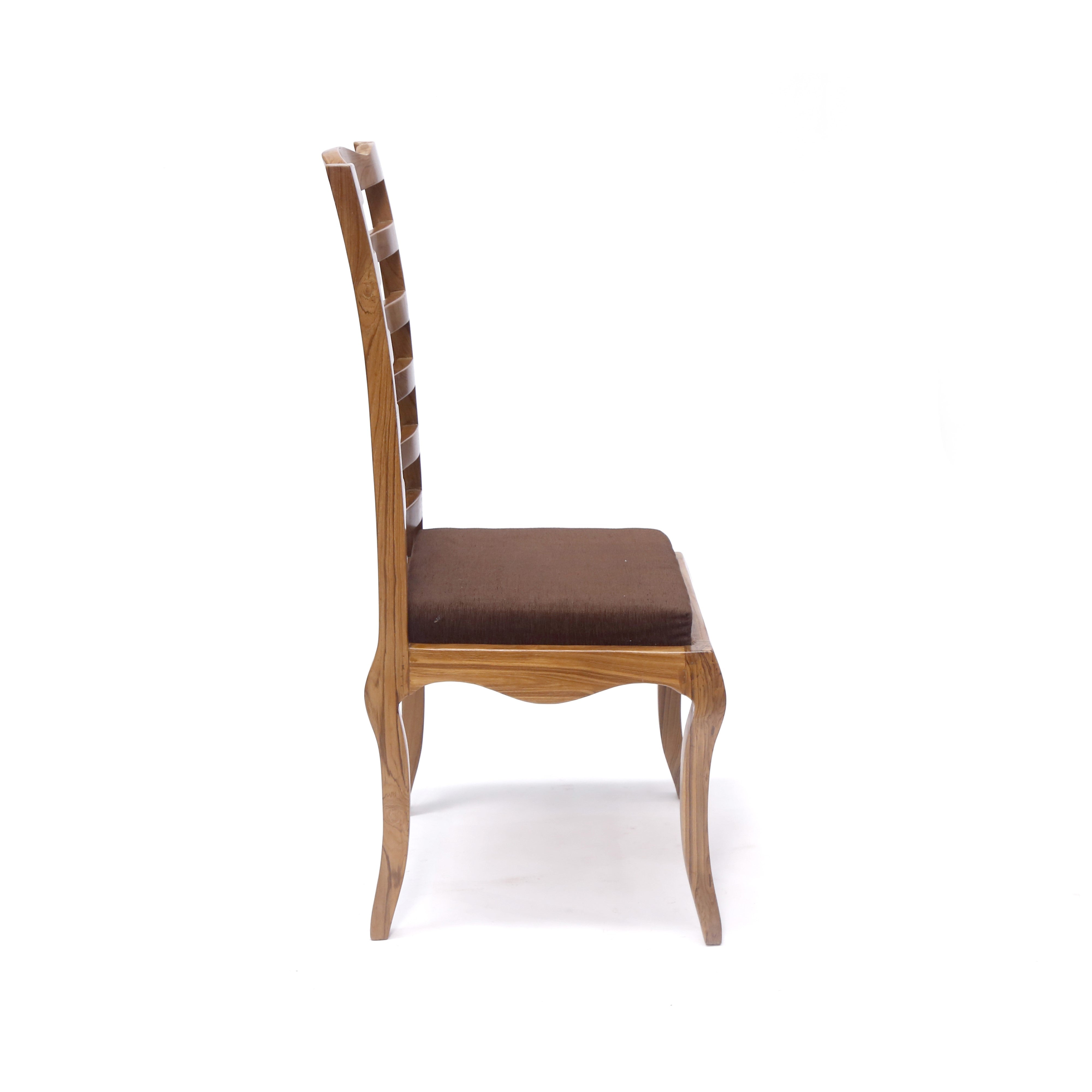 (Set of 2) Teak Wood Long Back Dinning Chair Dining Chair