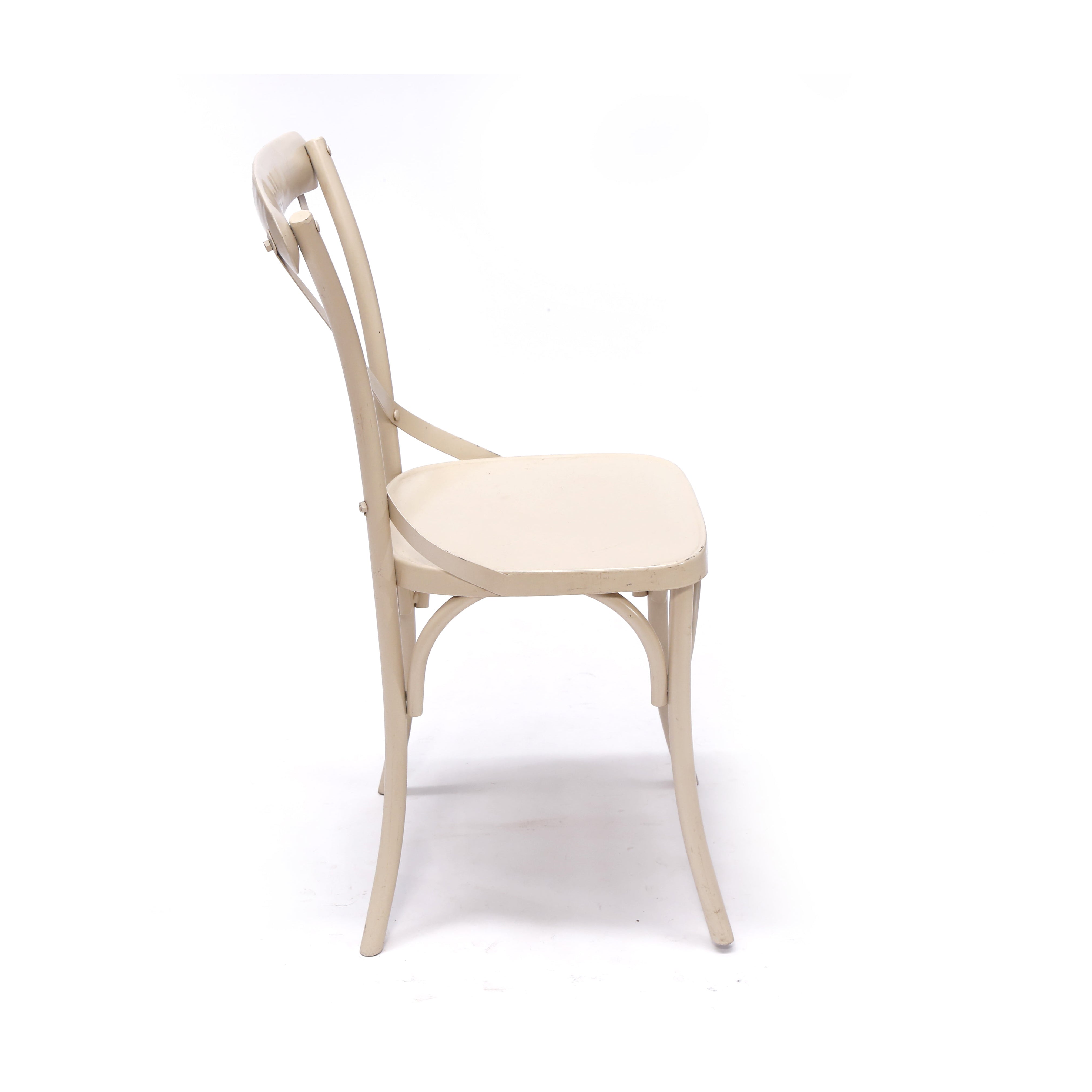 (Set of 2) White Metal Exotic Hue Chair Dining Chair