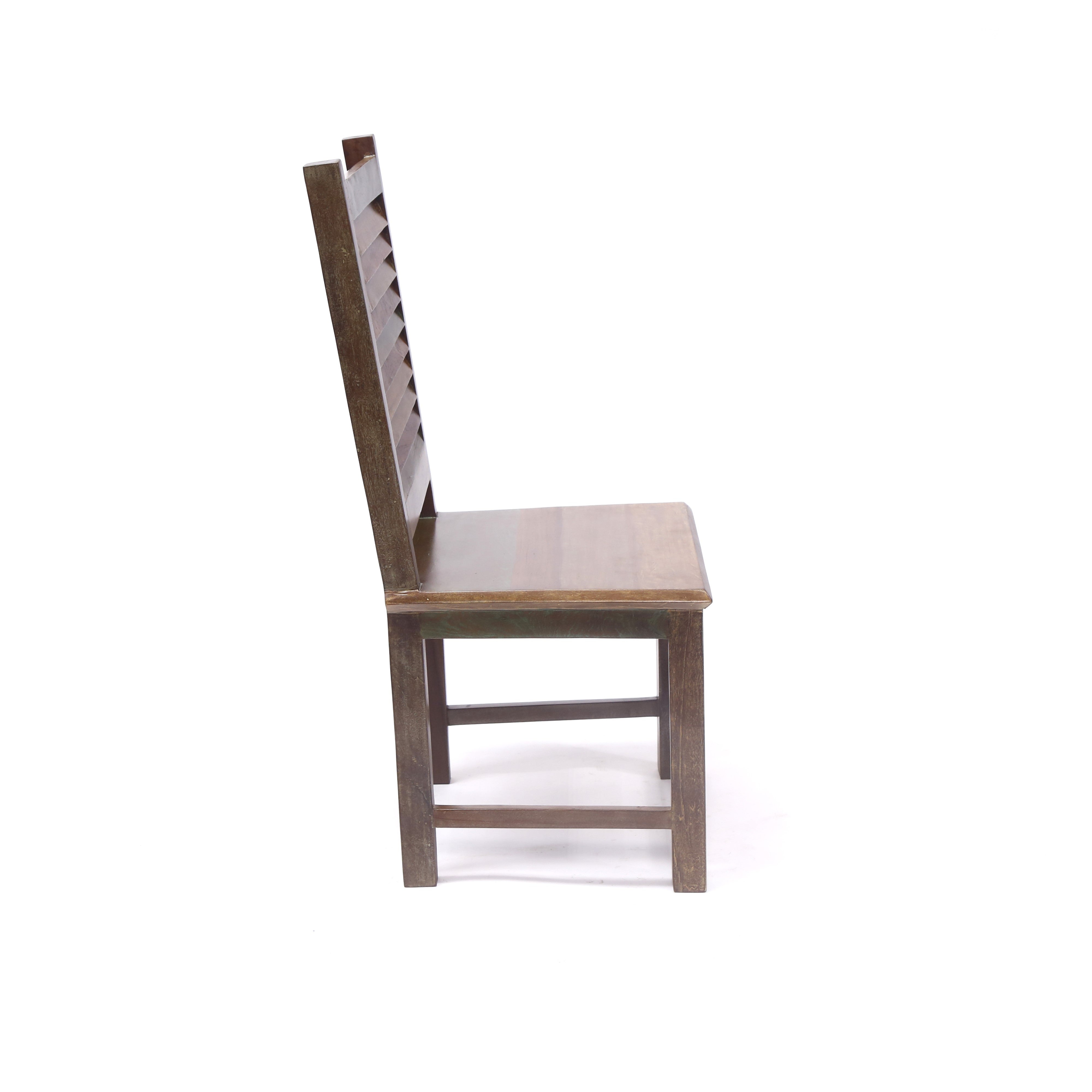 (Set of 2) Shutter Back old colour Wood Chair Dining Chair
