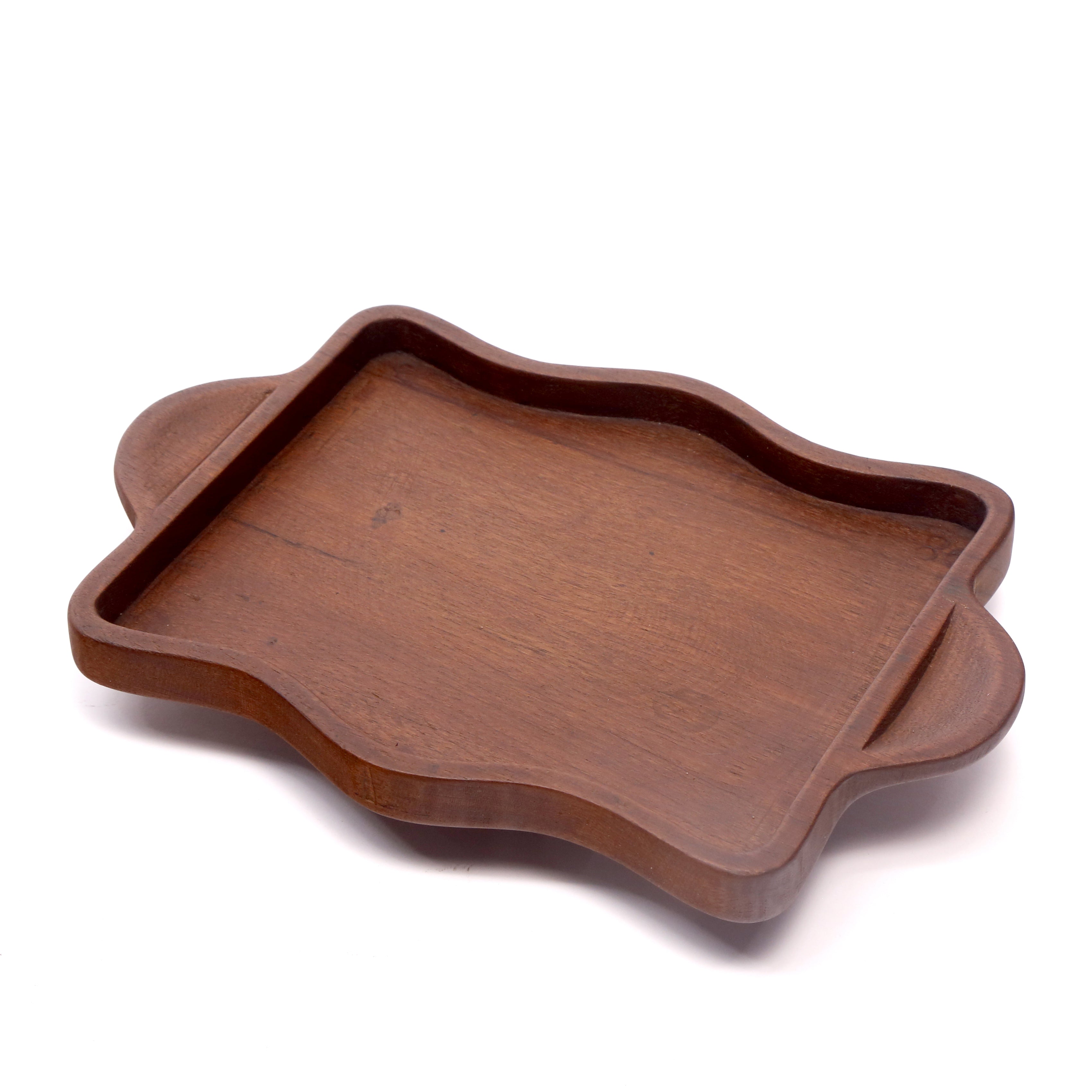 Rectangle Wave Wooden Tray Platter