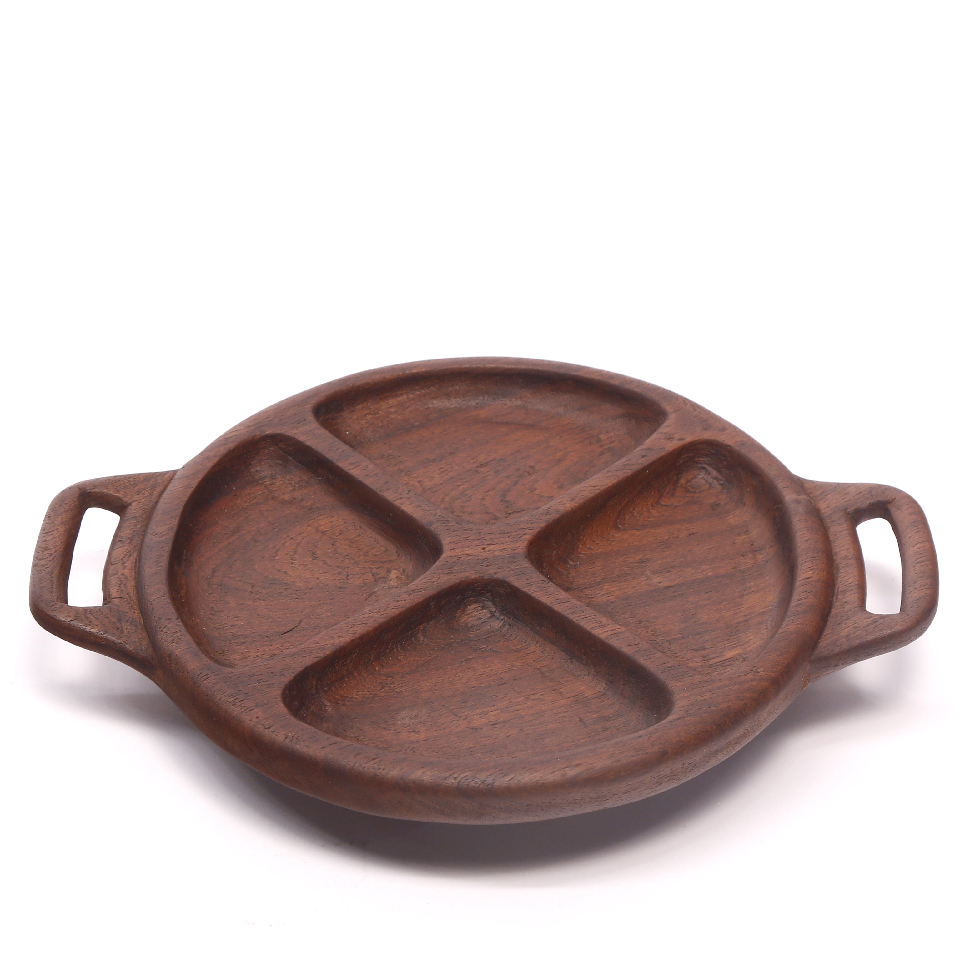 Wheel Shaped Wooden Tray Platter