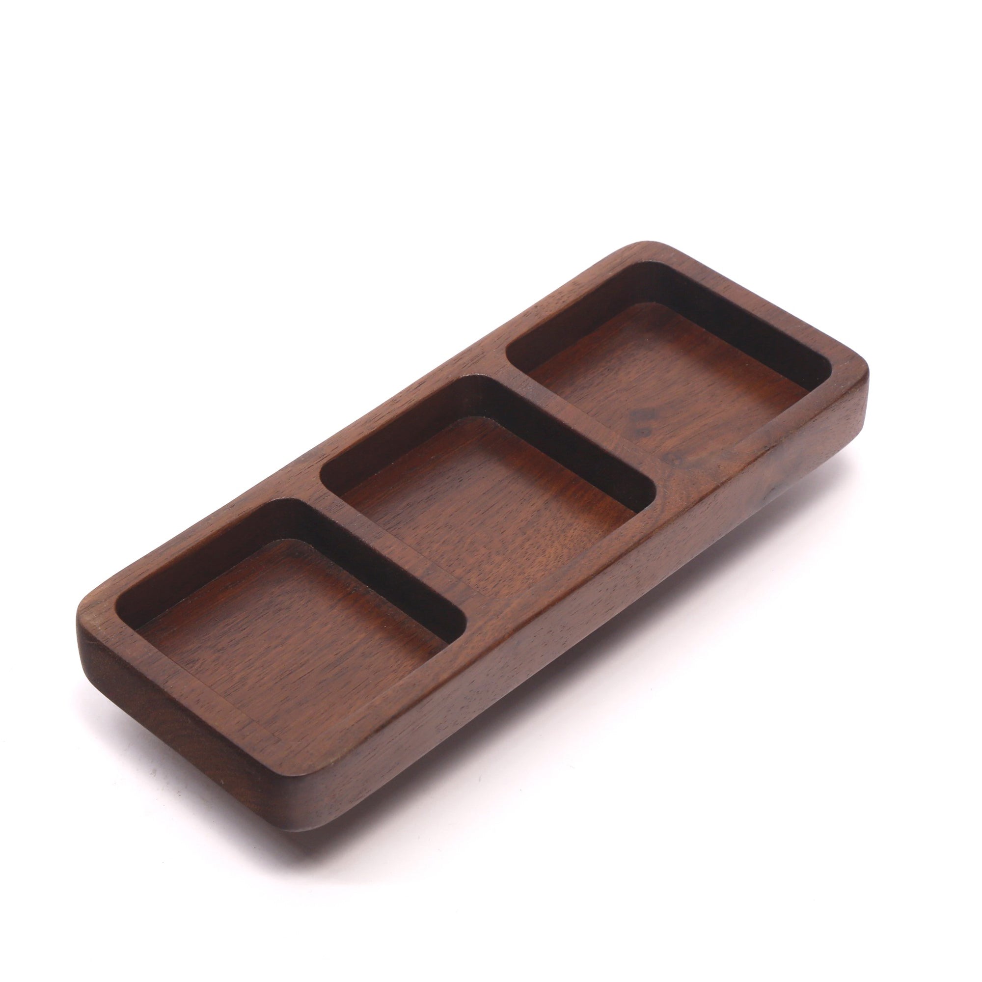 Rectangle compartments wooden tray platter Platter