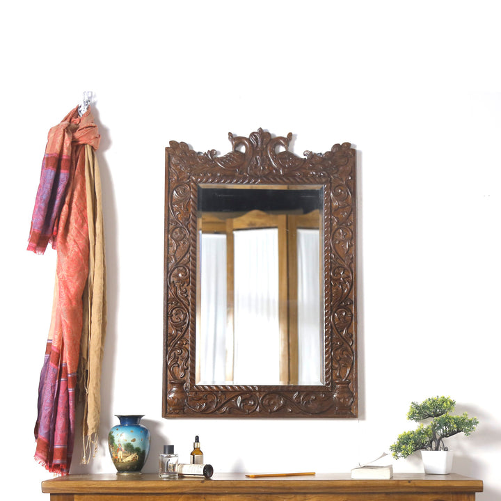 Traditional Carved Ethnic Mirror Mirror