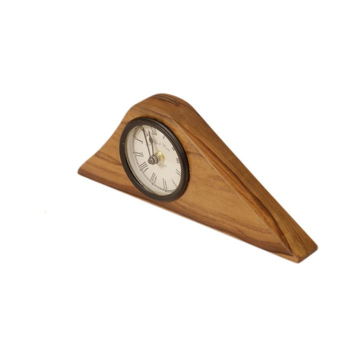 Small Natural Vintage Wooden Handmade Table Clock Clock