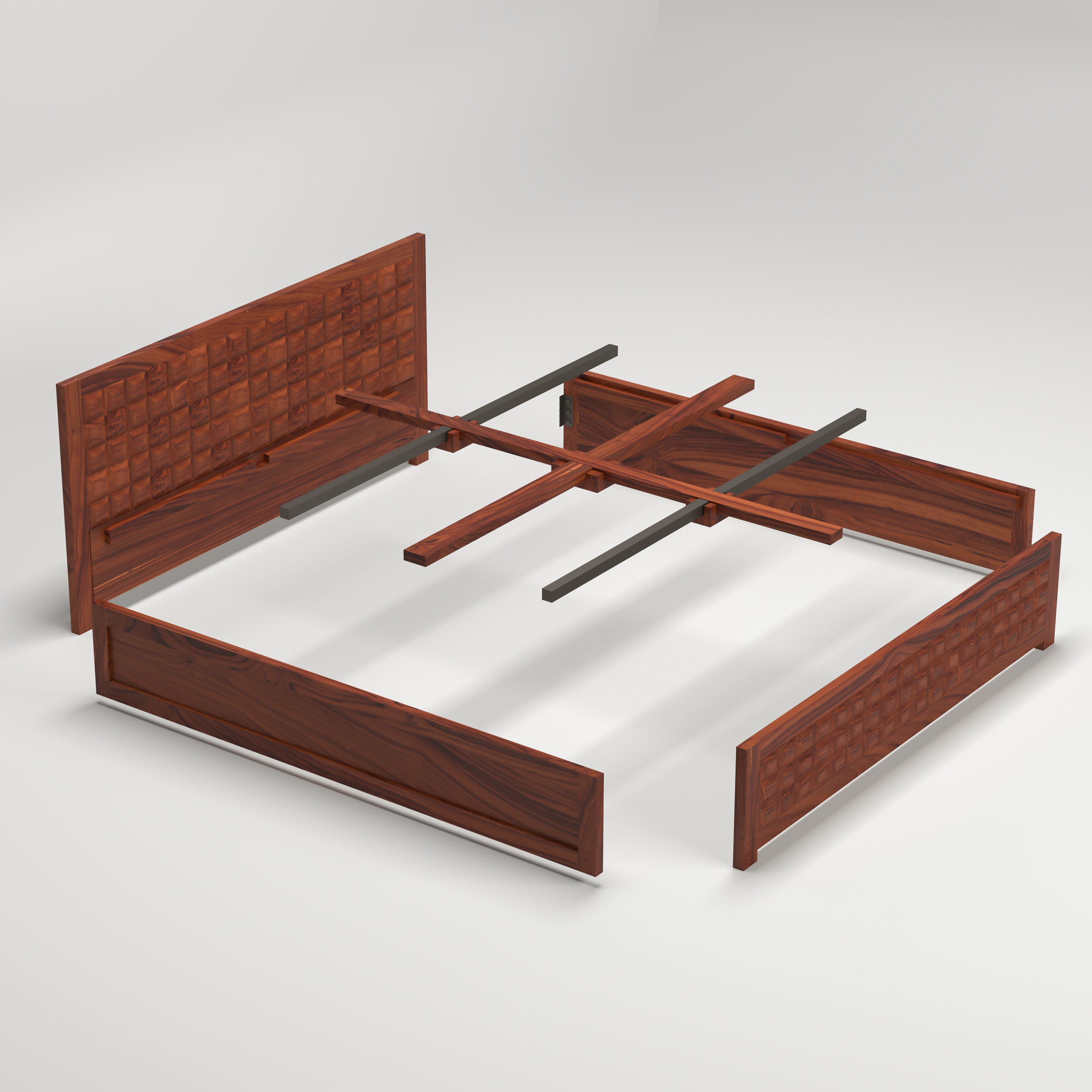 Wooden Contemporary Teak regal designed Bed Bed
