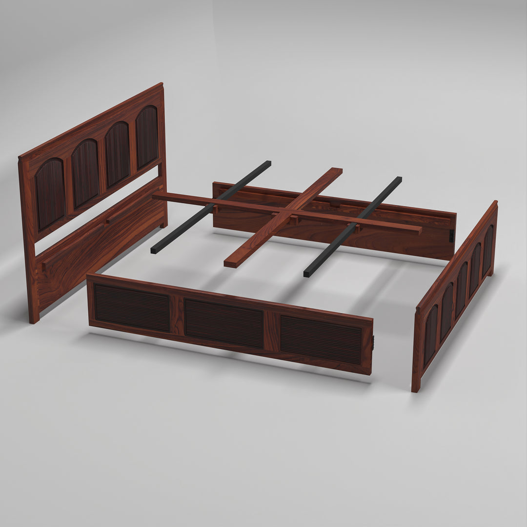 Solid Teak Traditional Bed Bed