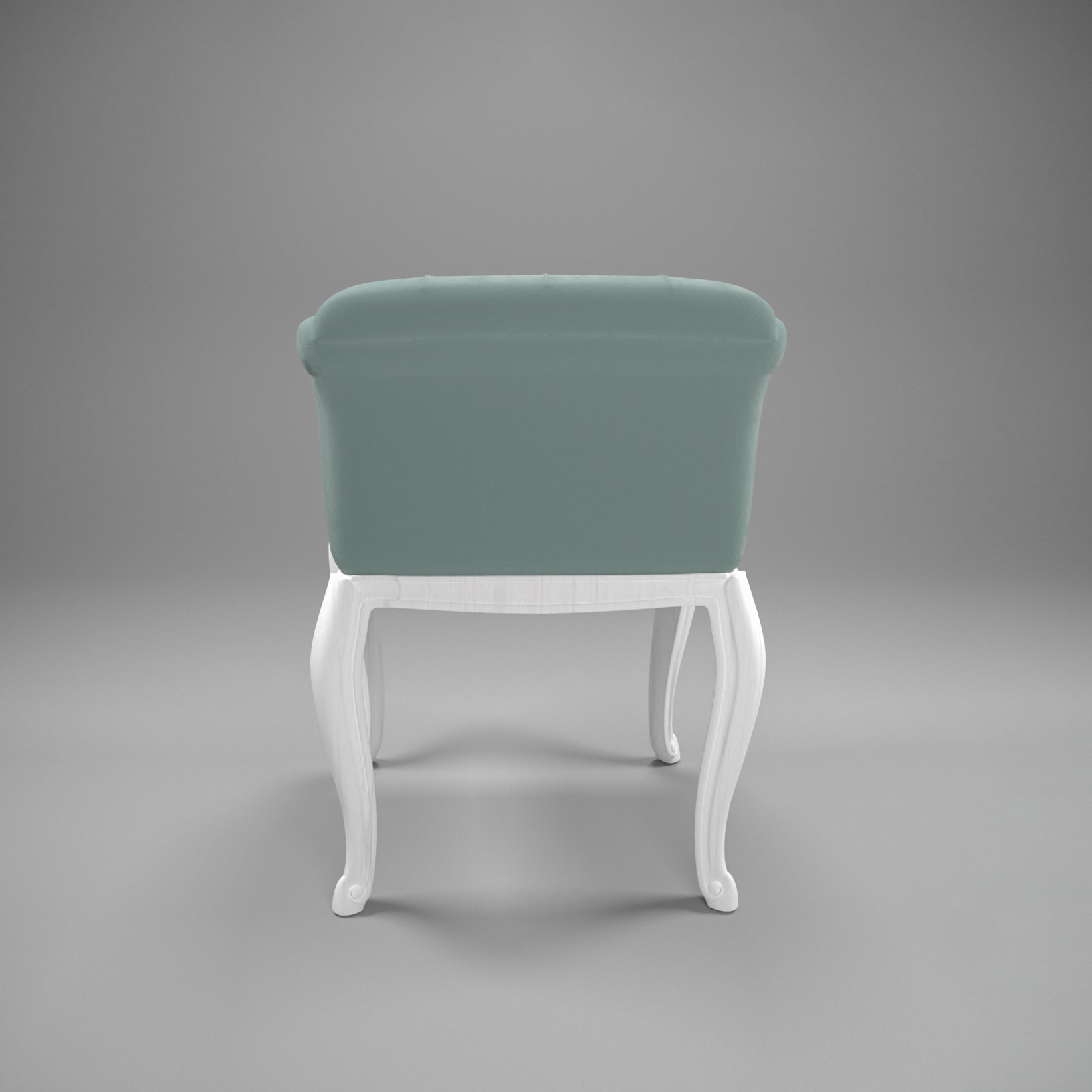 Modern Solid white Green upholstered Designer Arm chair Arm Chair