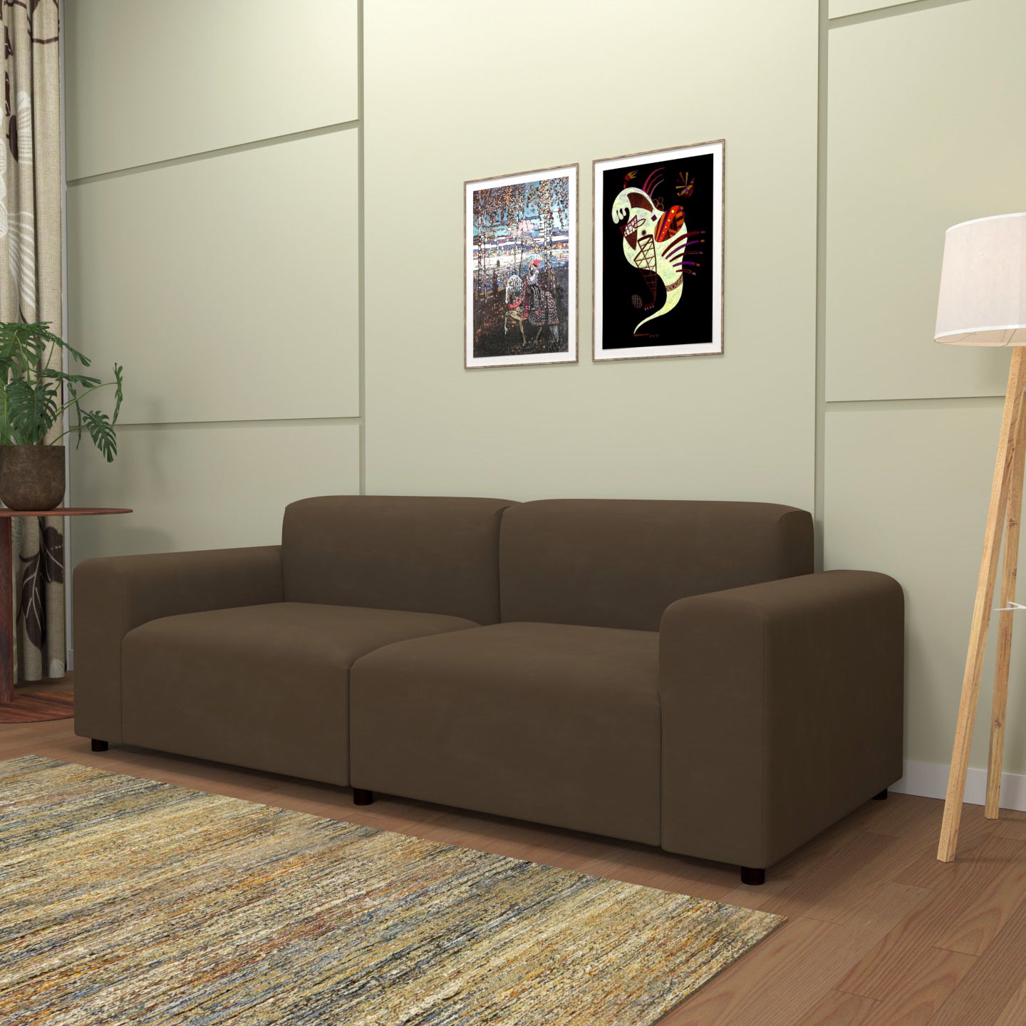 Unique Vintage Style Dark Comfort Sofa for Living Room Sofa
