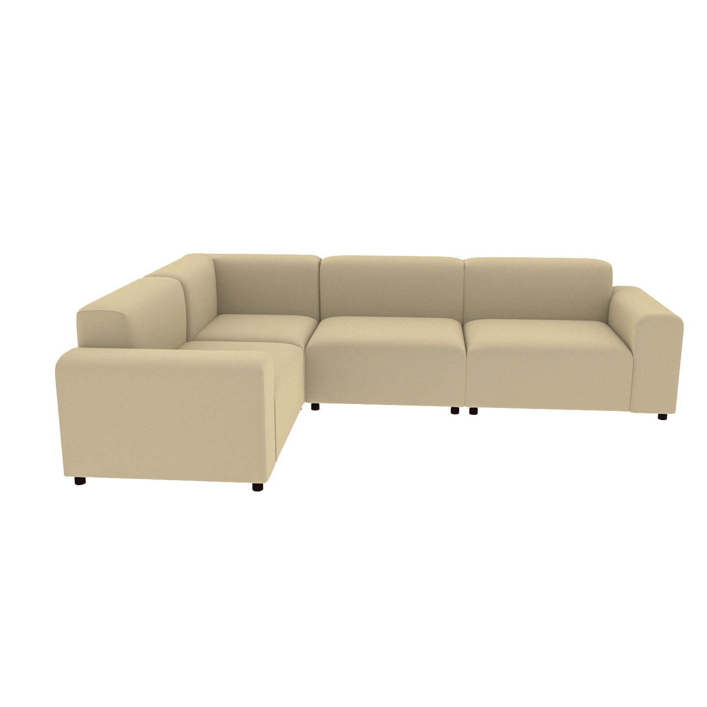 Better Blonde Pastel Coloured Comfort Long L Shaped 4 Seater Sofa for Home Sofa