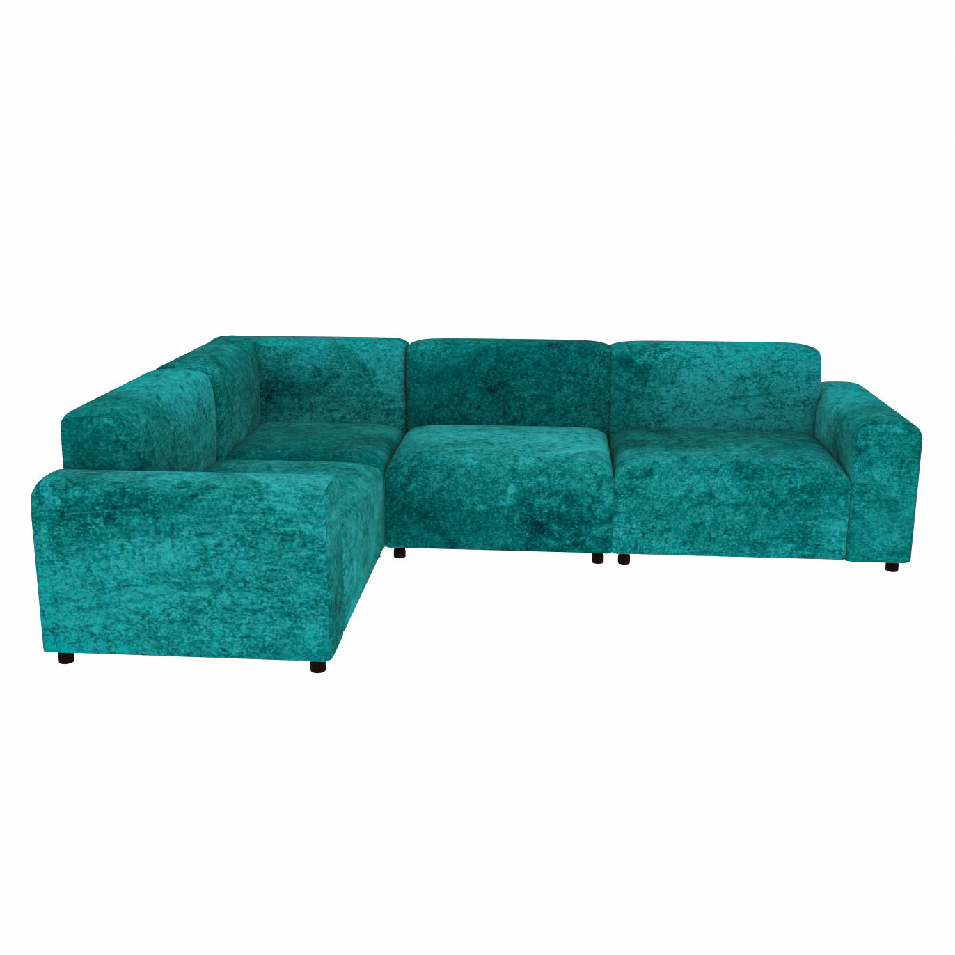 Blue Sea Water Coloured Comfort Long L Shaped 4 Seater Sofa for Home Sofa