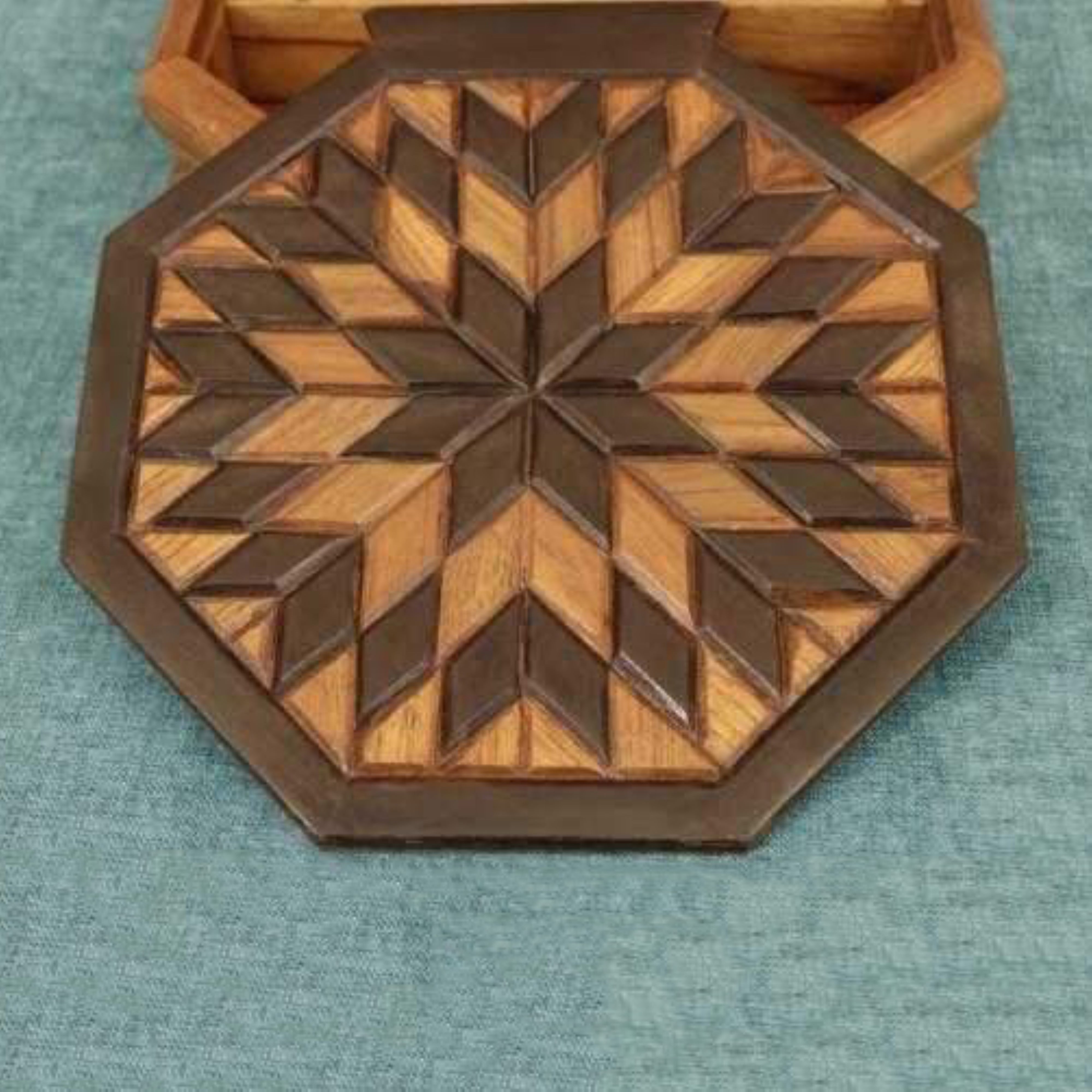 Sun Pattern Box Wooden Box