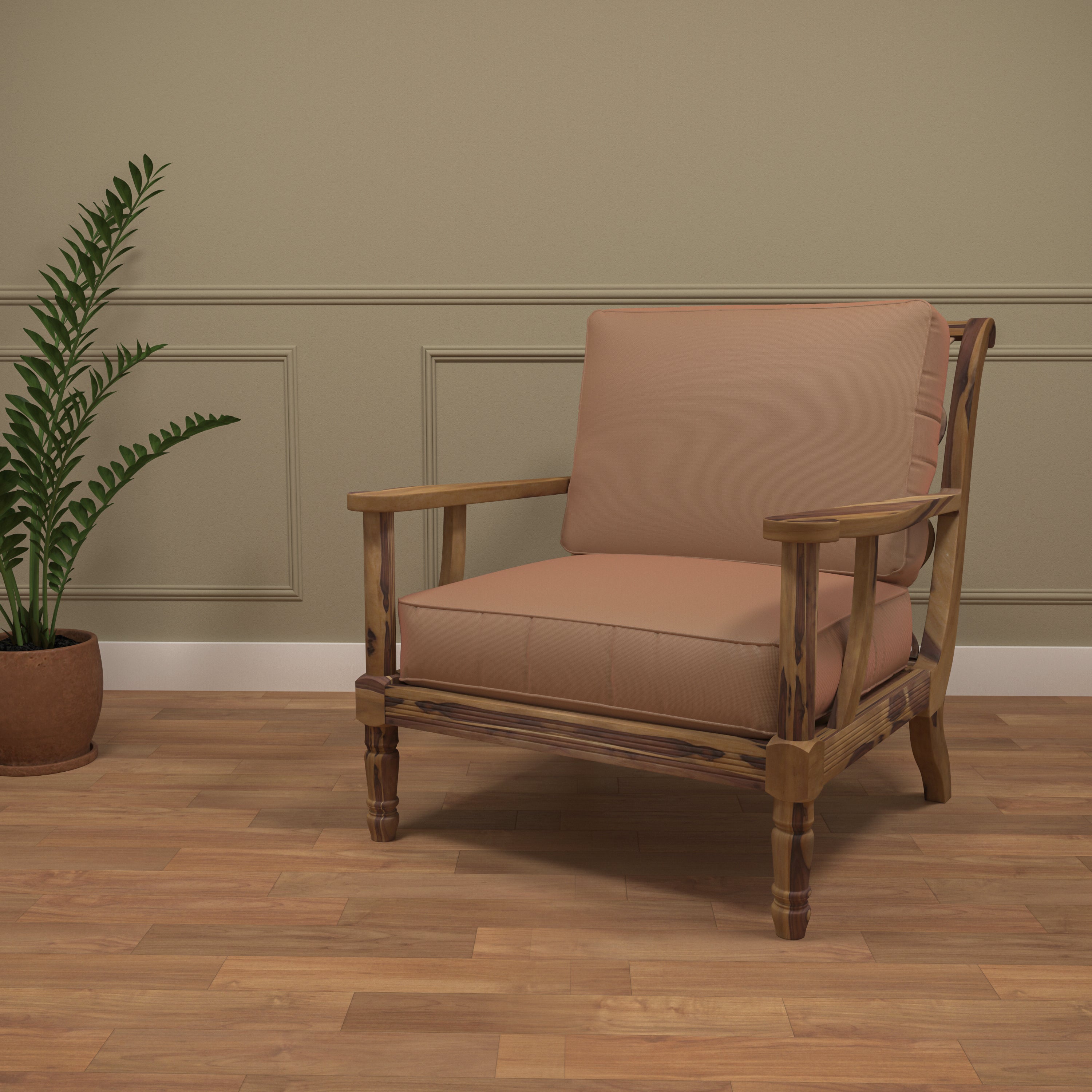 Sheesham wood Contemporary Singe Seater Sofa style arm chair Arm Chair