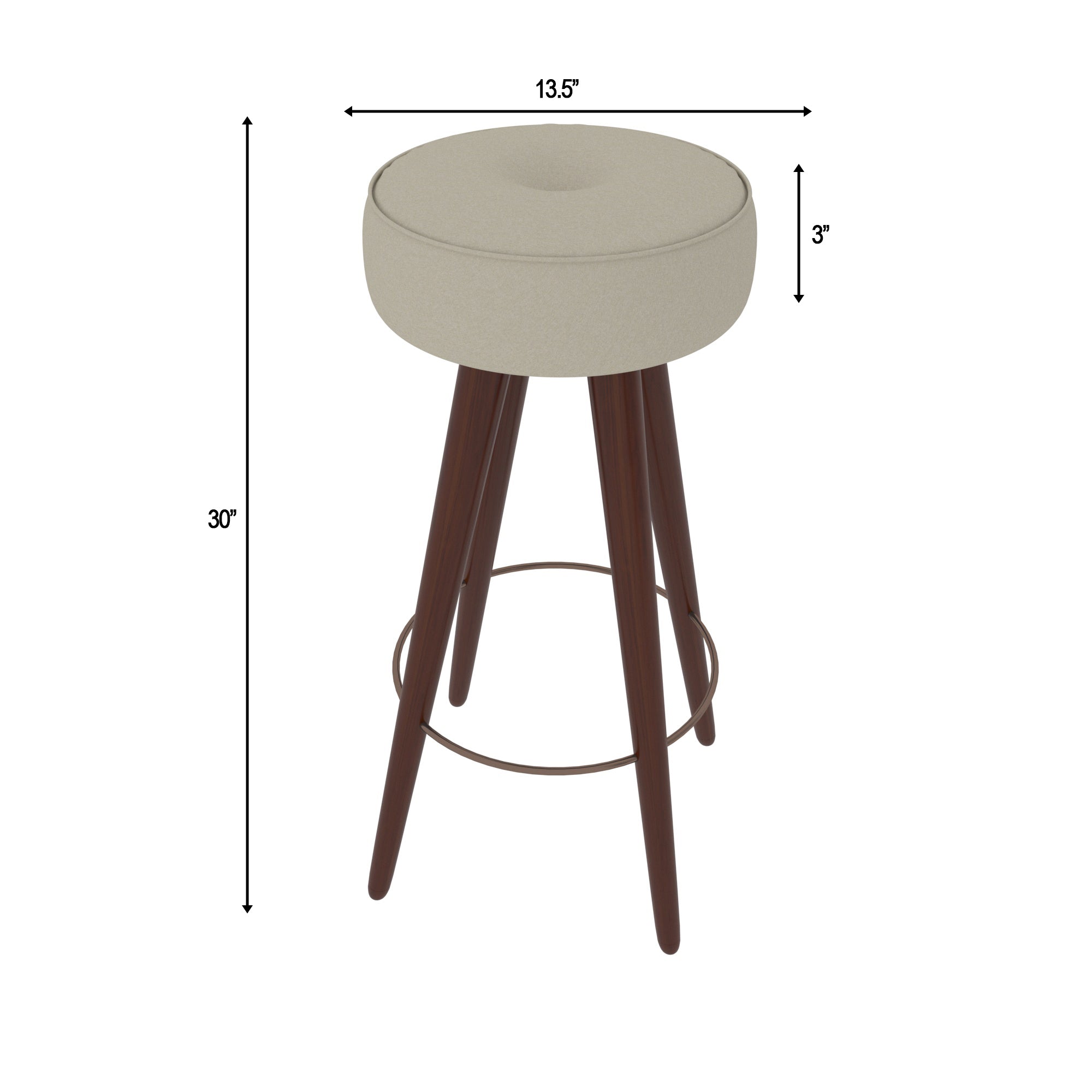 Richard Heritage Finished Wooden Handmade Bar Stool Stool