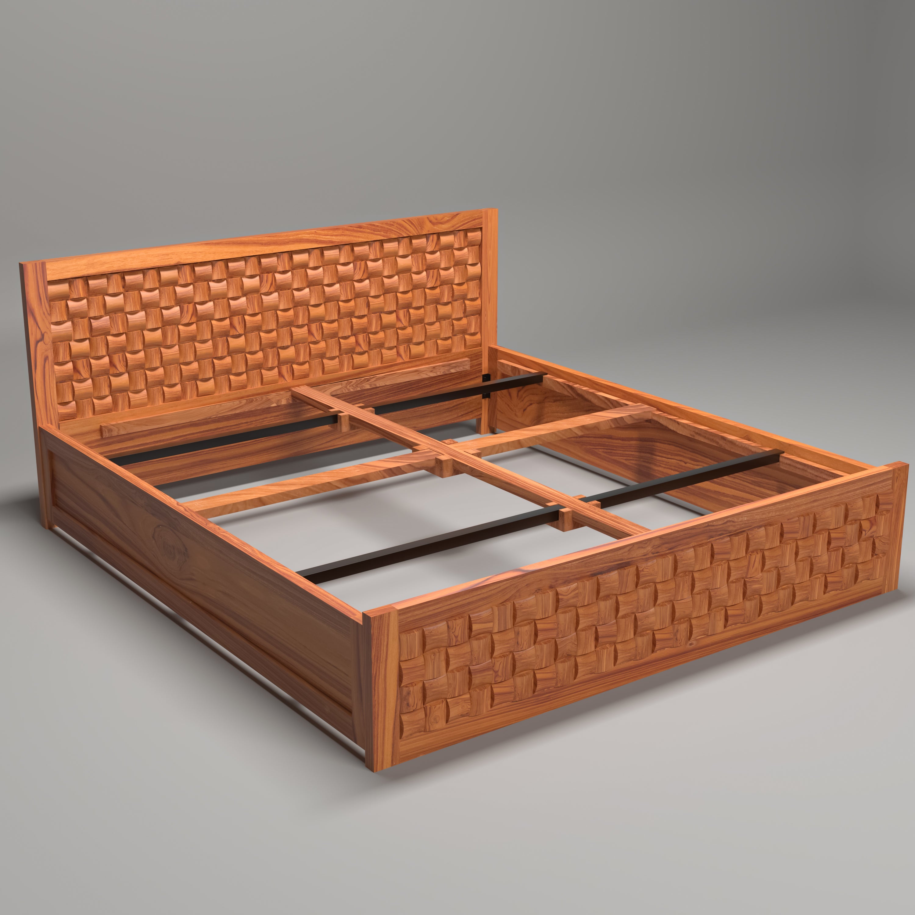 Wooden Regal designed Bed Teak wood Bed