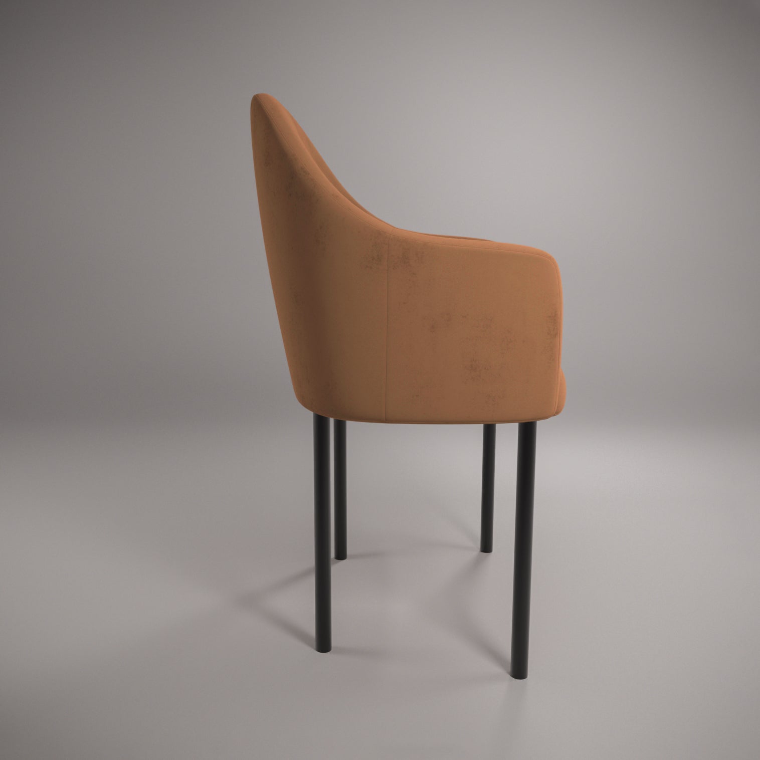 Yellow Synthetic Regajin Metal Chair Arm Chair