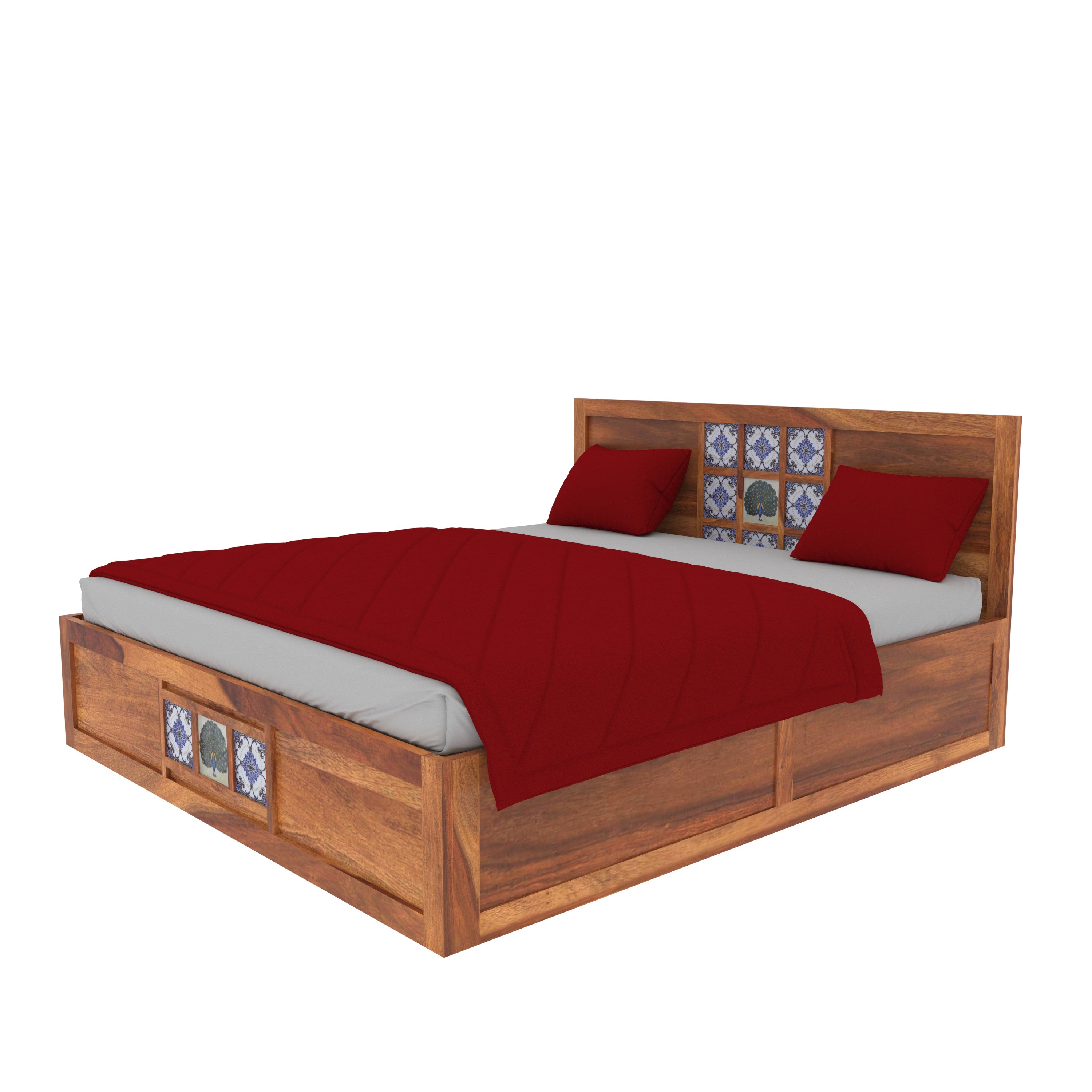 The Timeless tile Craft King Bed with hydraulic storage Bed