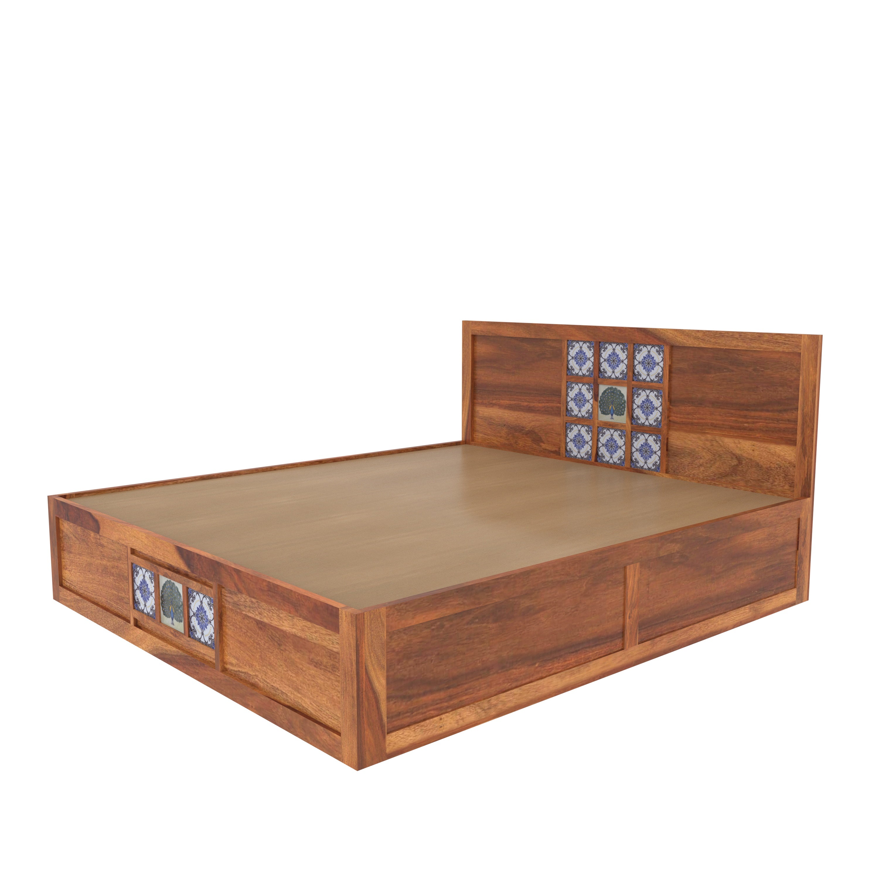 The Timeless tile Craft King Bed with hydraulic storage Bed