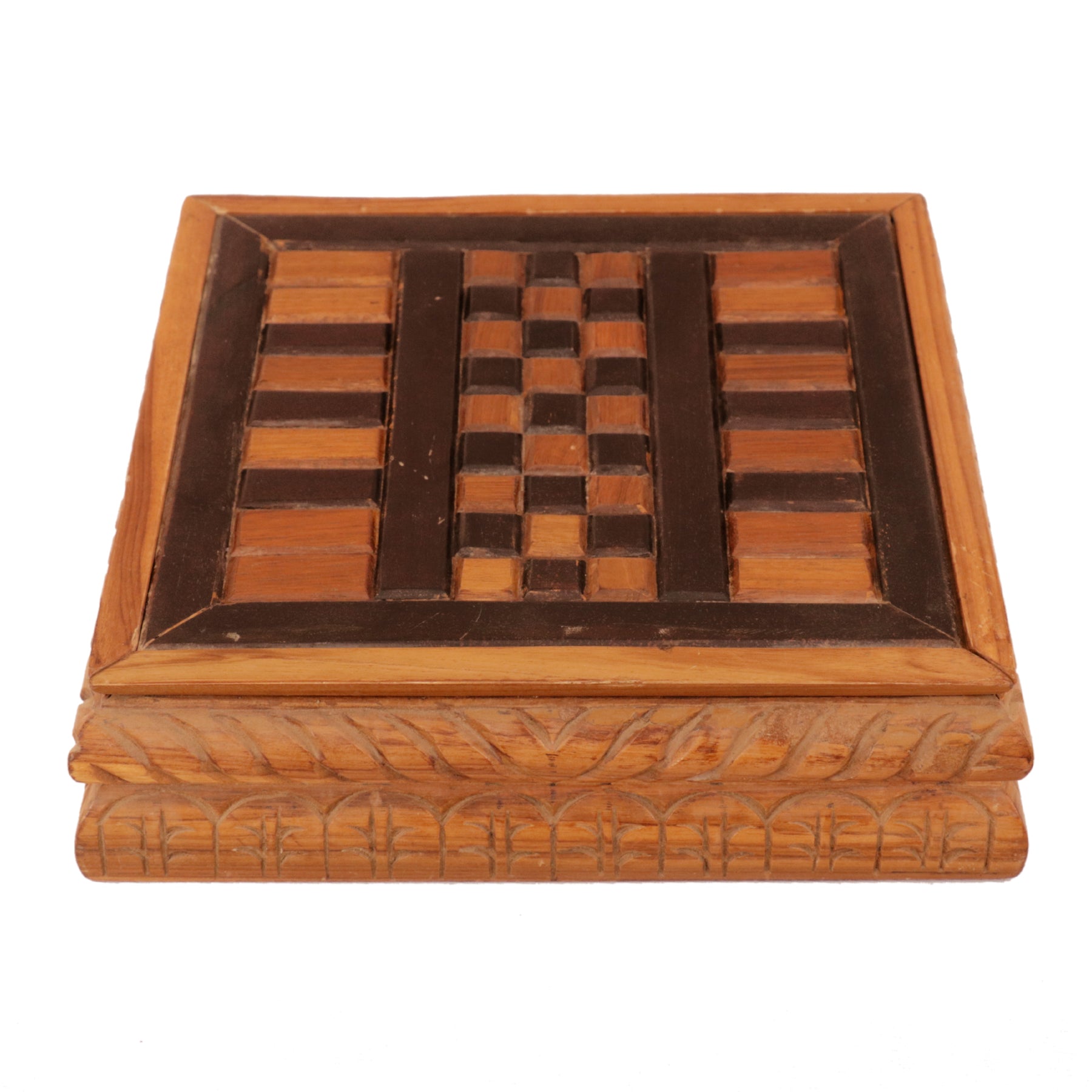 Chessboard Panel Box Wooden Box