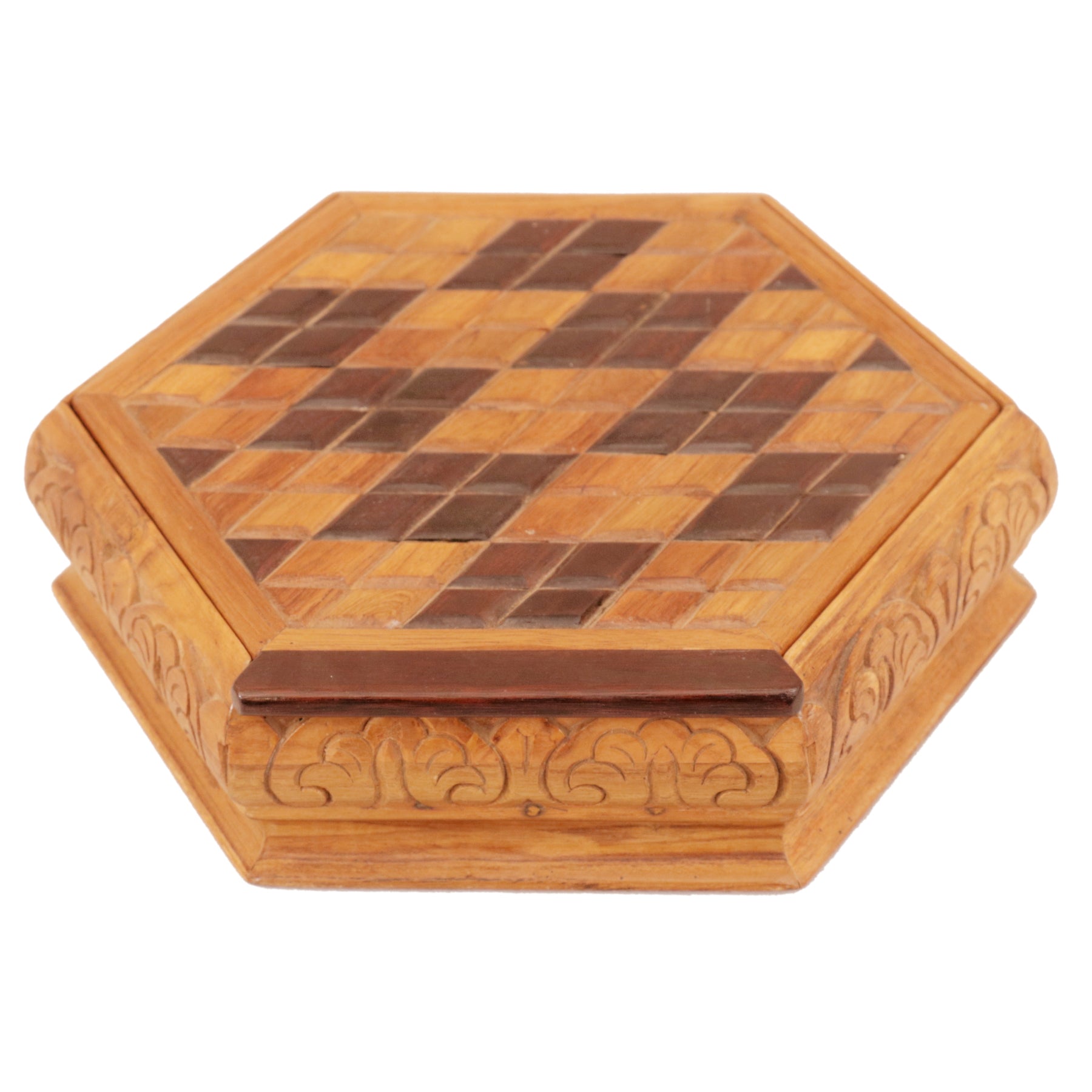Checkered Diamond Box Wooden Box