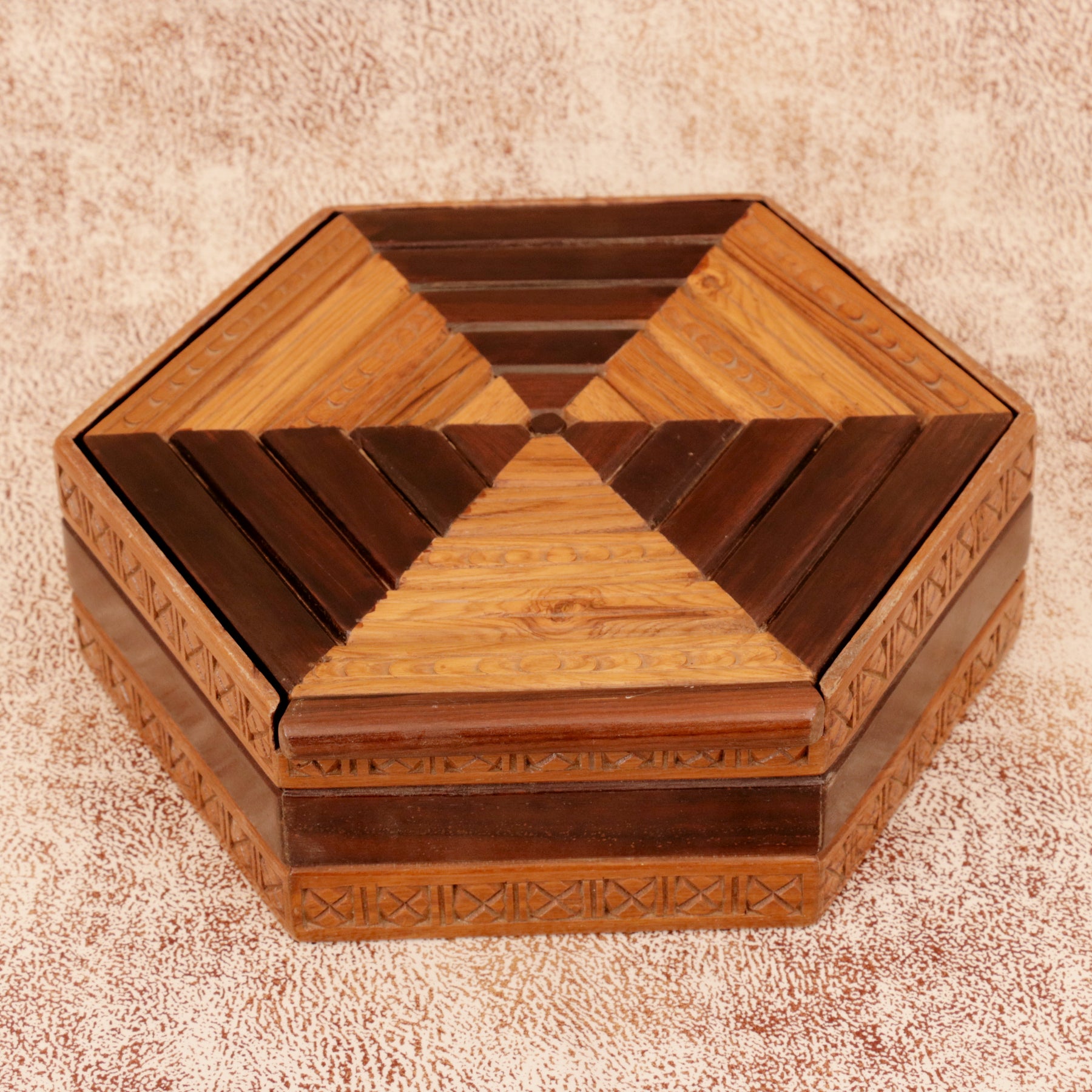 Roomy Fan Box Wooden Box