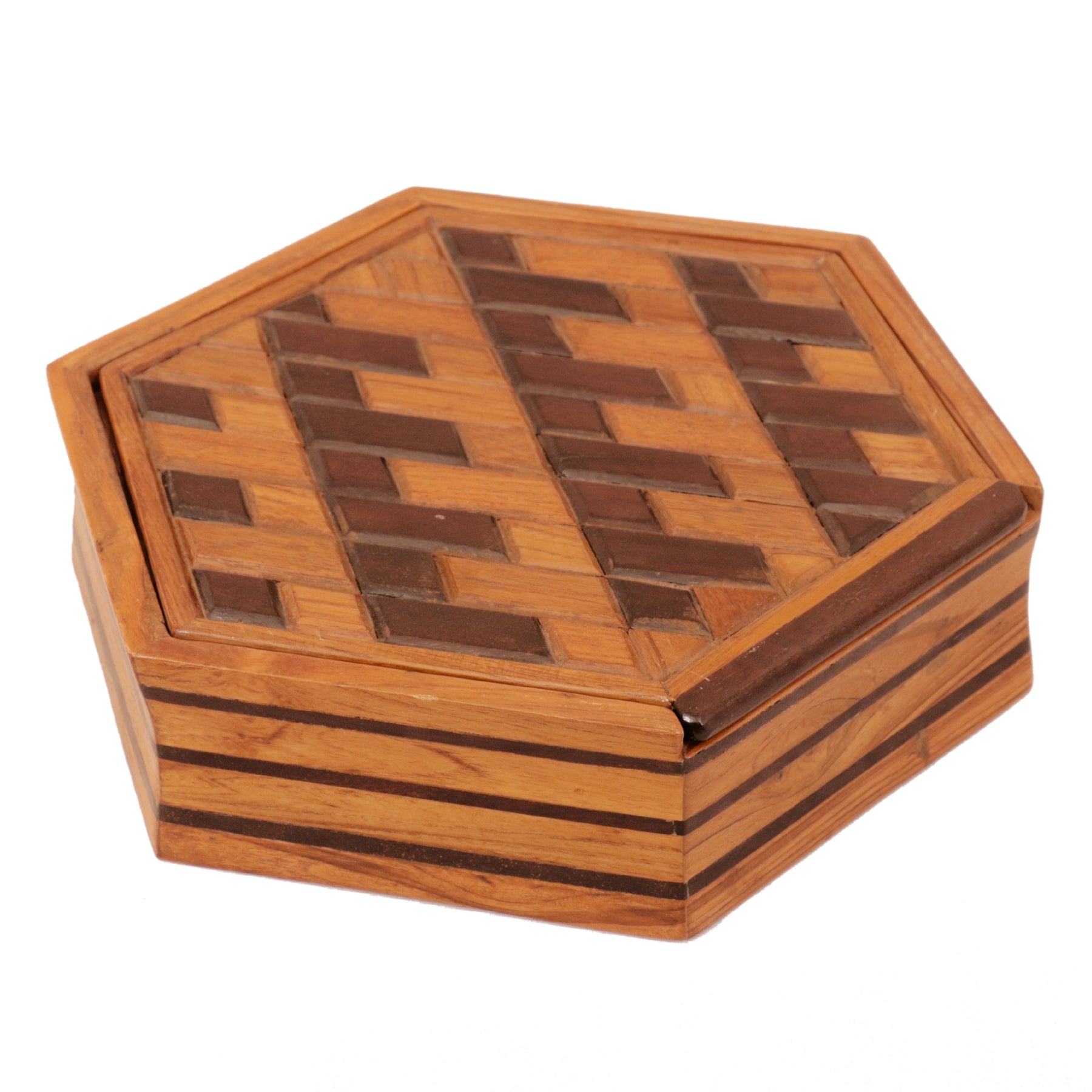 Checkered Branch Box Wooden Box