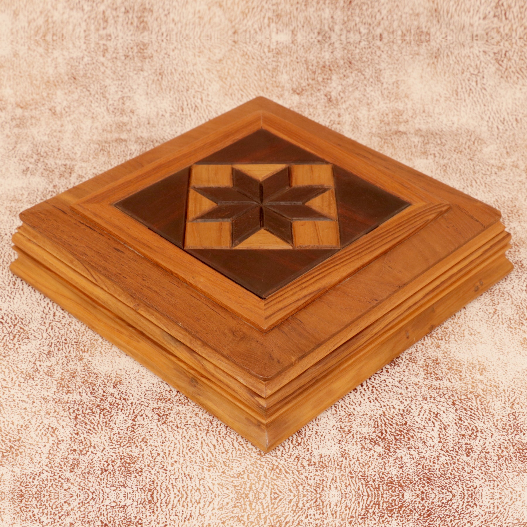 Square Star Box Wooden Box