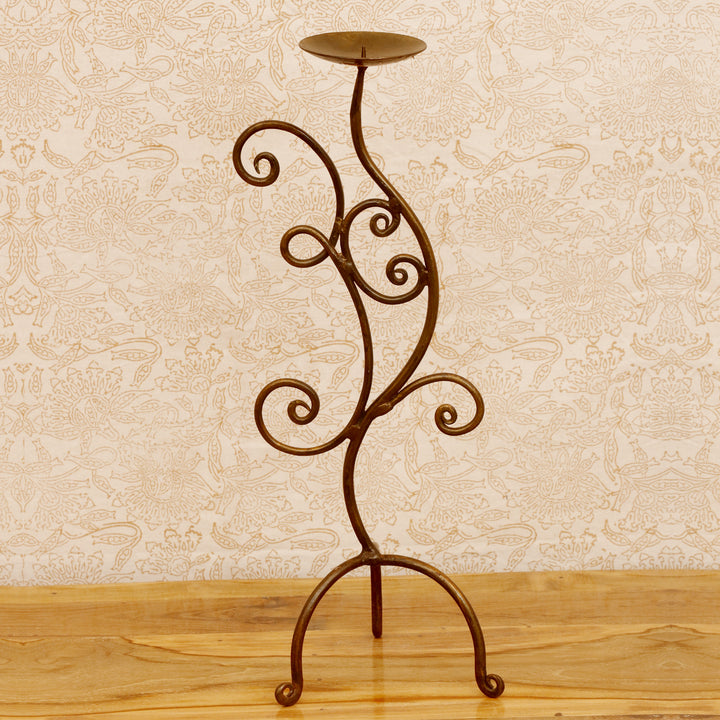 Stylish S-Shape Iron Candle Stand Candle Holder