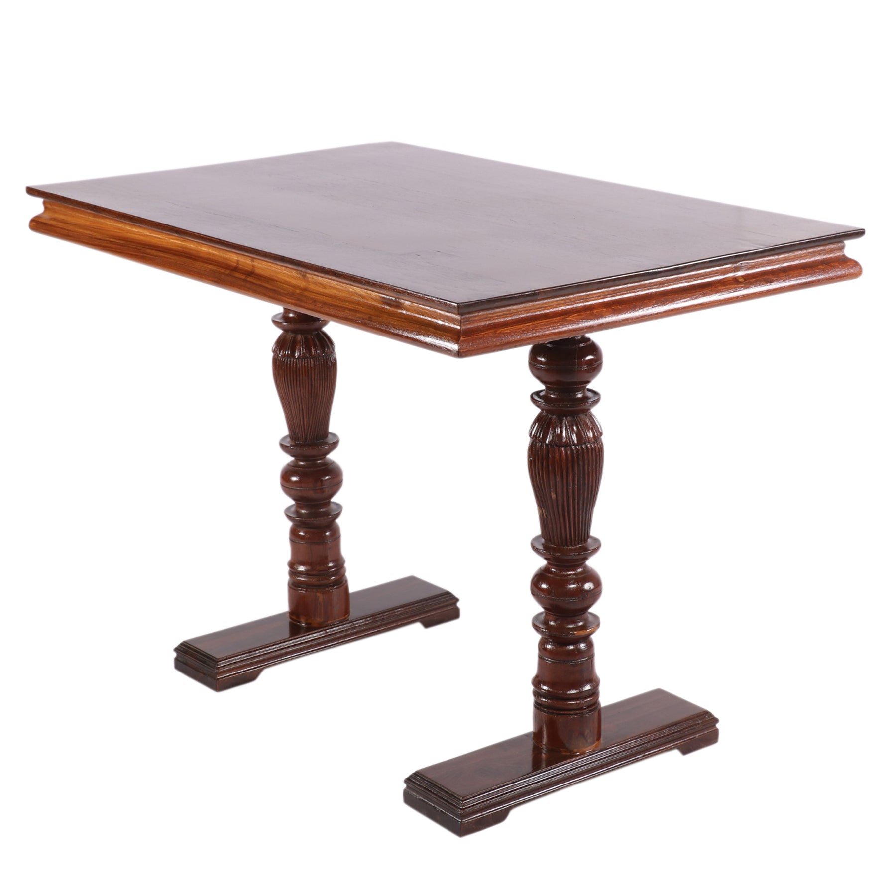 Brown Teak Wood Accent Table Dining Table