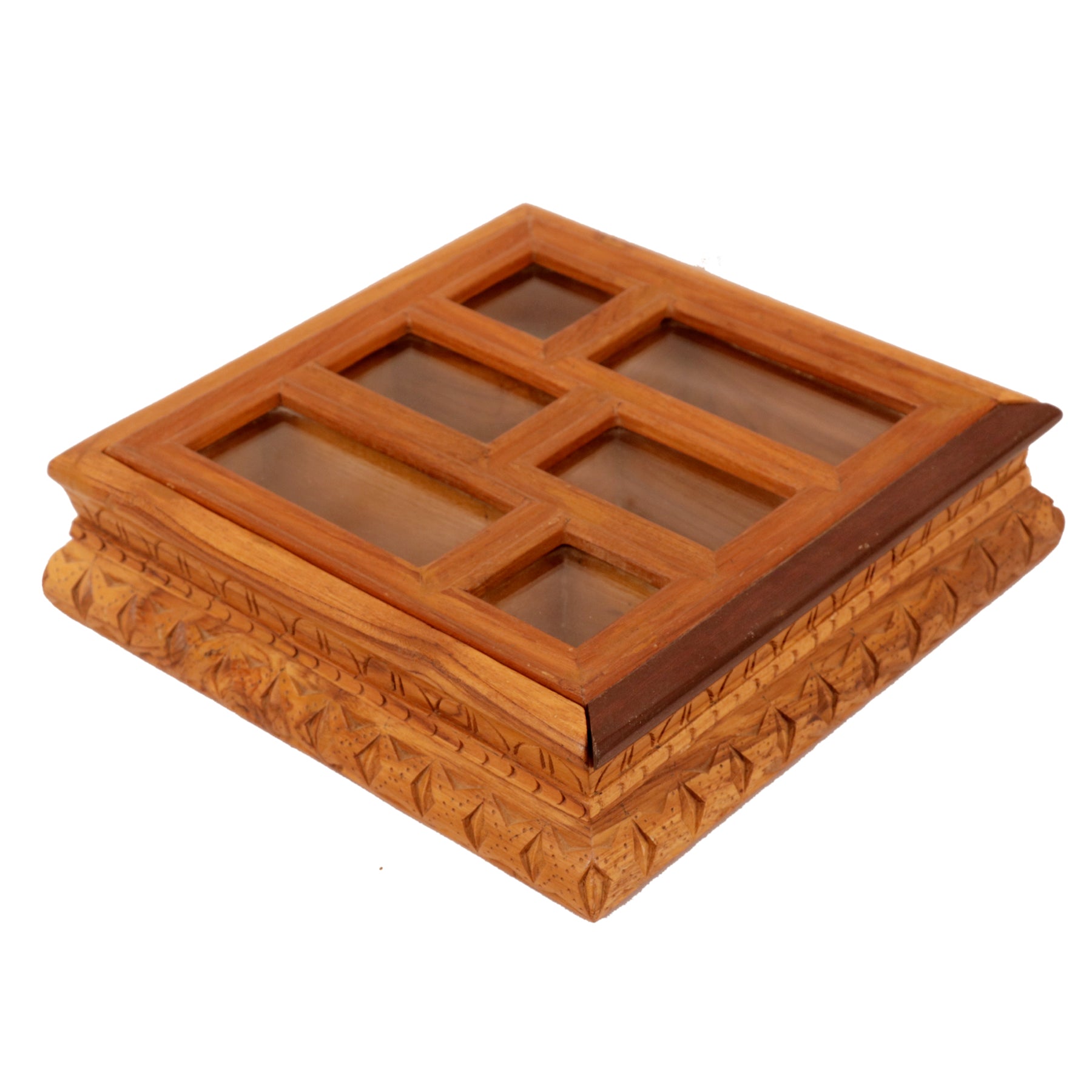 Clear Square Box Wooden Box