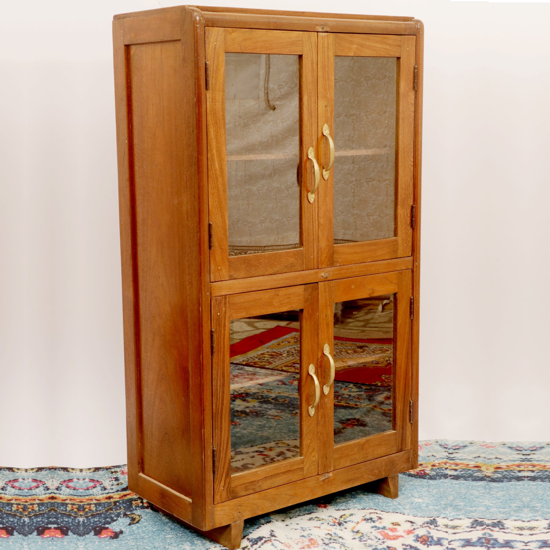 4-Tier Wooden Display Cabinet Showcase